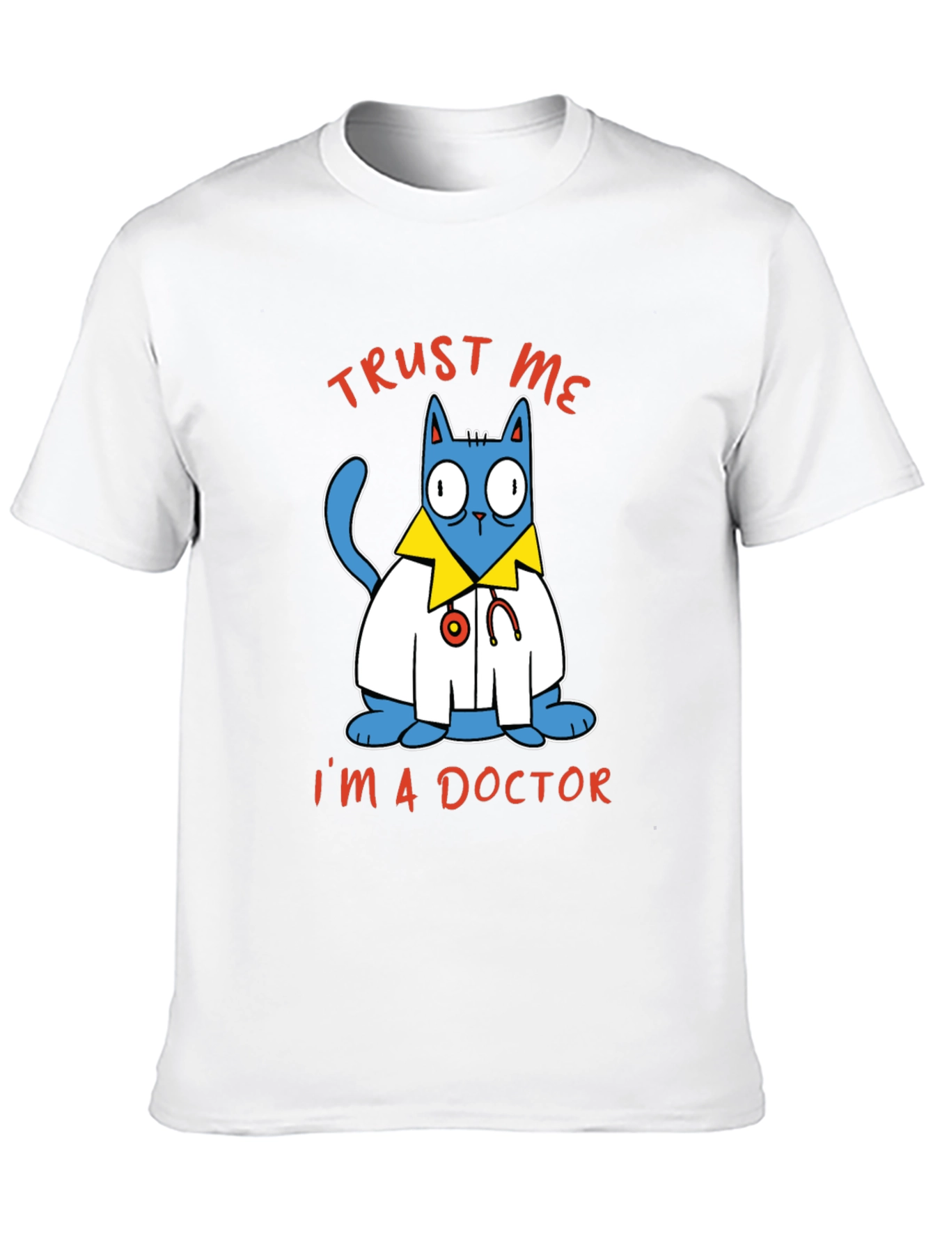 Black Trust Me I'm A Doctor Cat Graphic Tee view 10