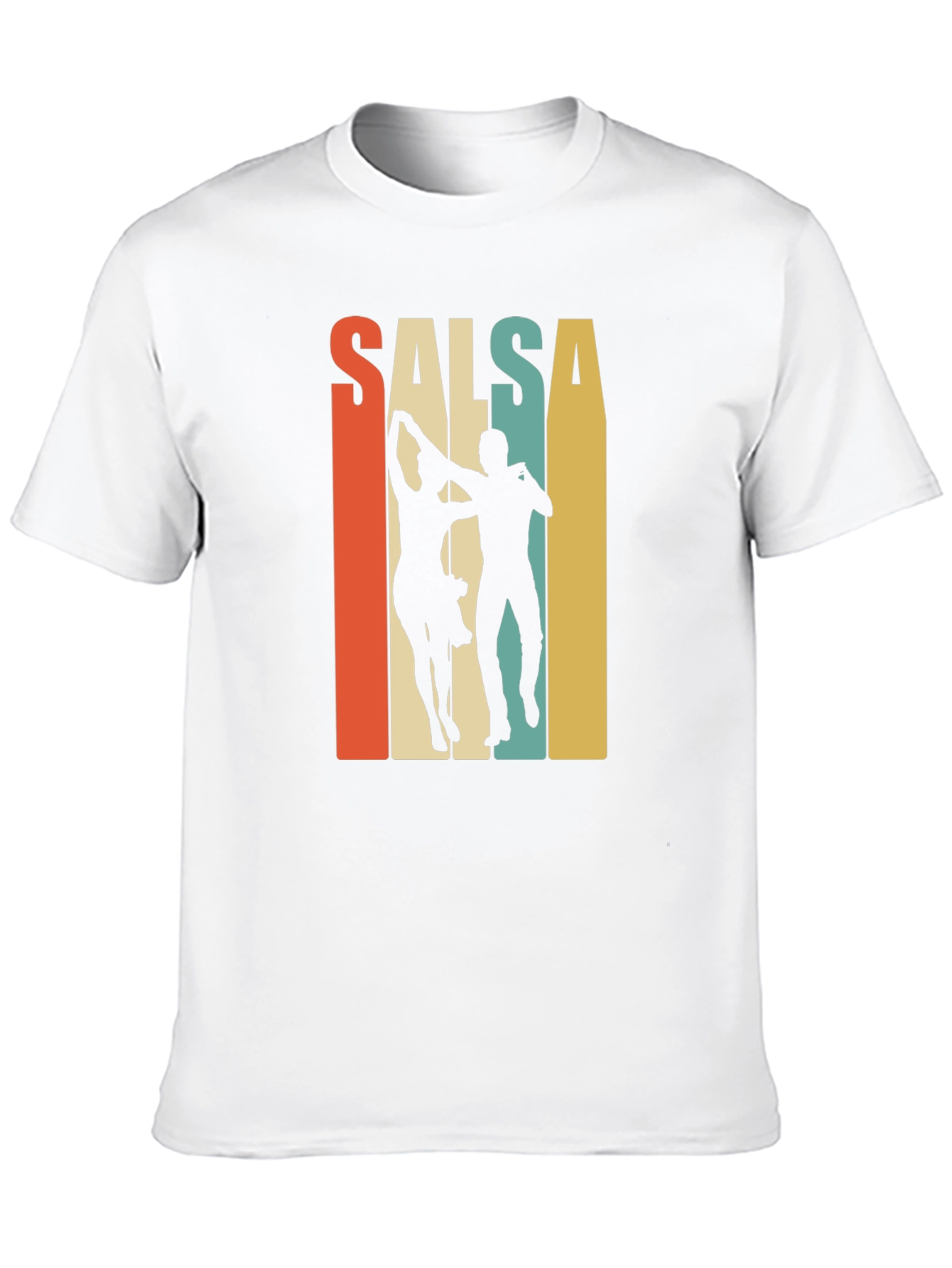 Black Salsa Dance Retro Graphic T-Shirt view 10