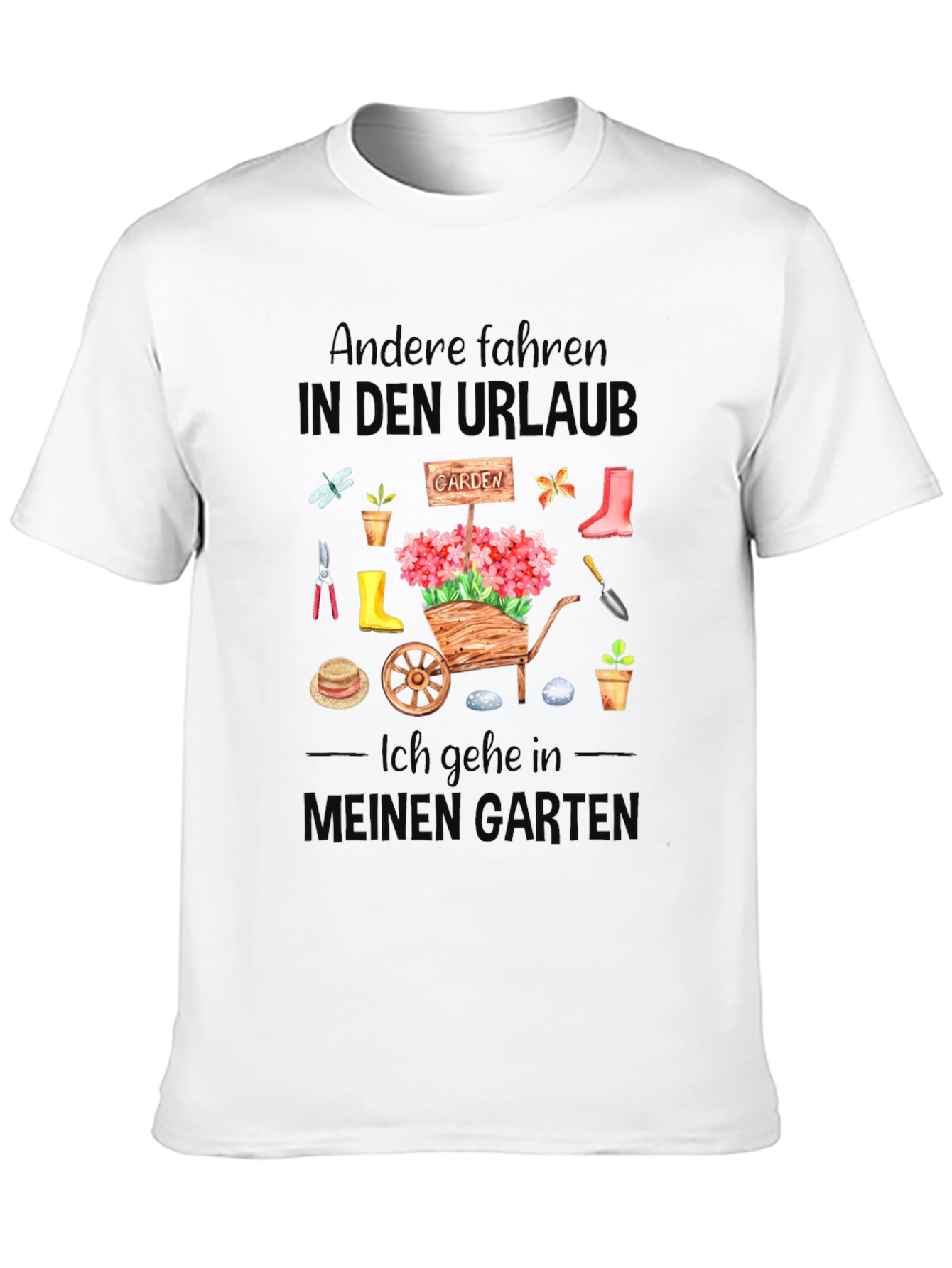 Black Gardening T-Shirt - Others Go on Vacation view 10