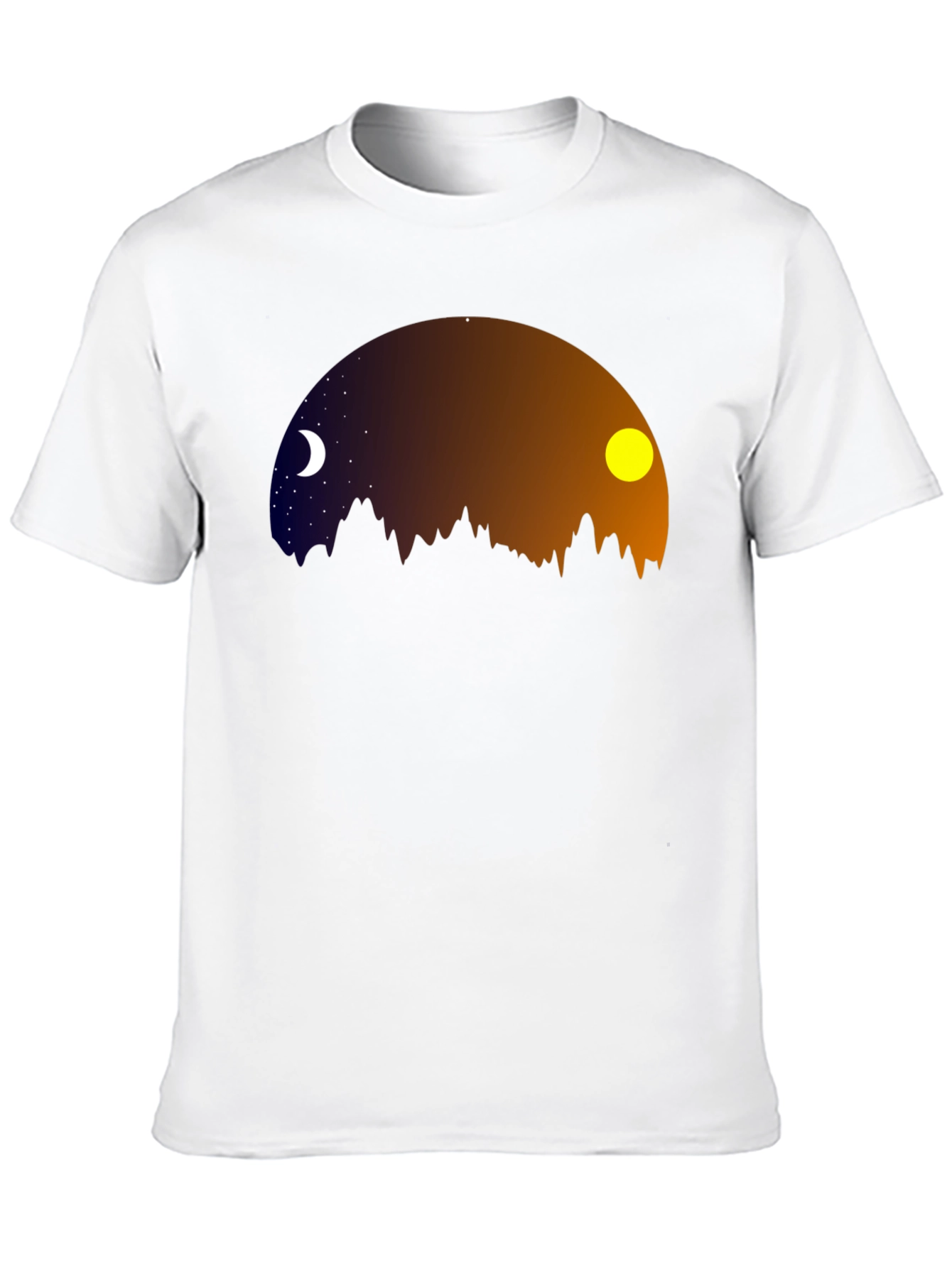 Black Night & Day Mountainscape Graphic Tee view 10