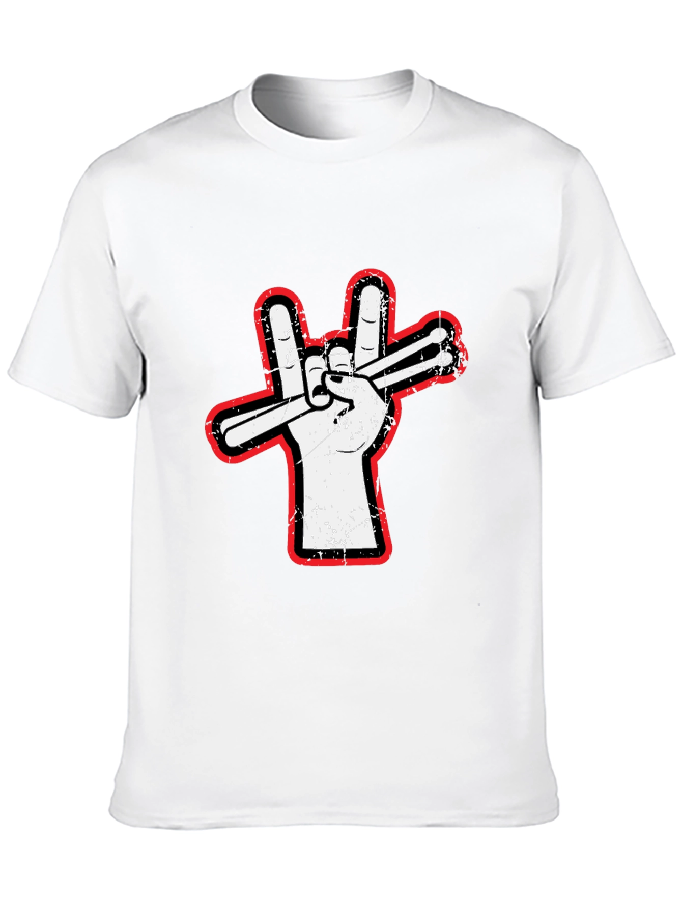 Black Drummer Peace Sign T-Shirt - Rock On! view 10