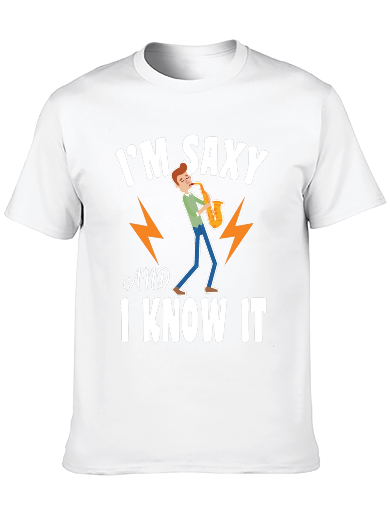 Black I'm Saxy and I Know It Graphic T-Shirt view 10
