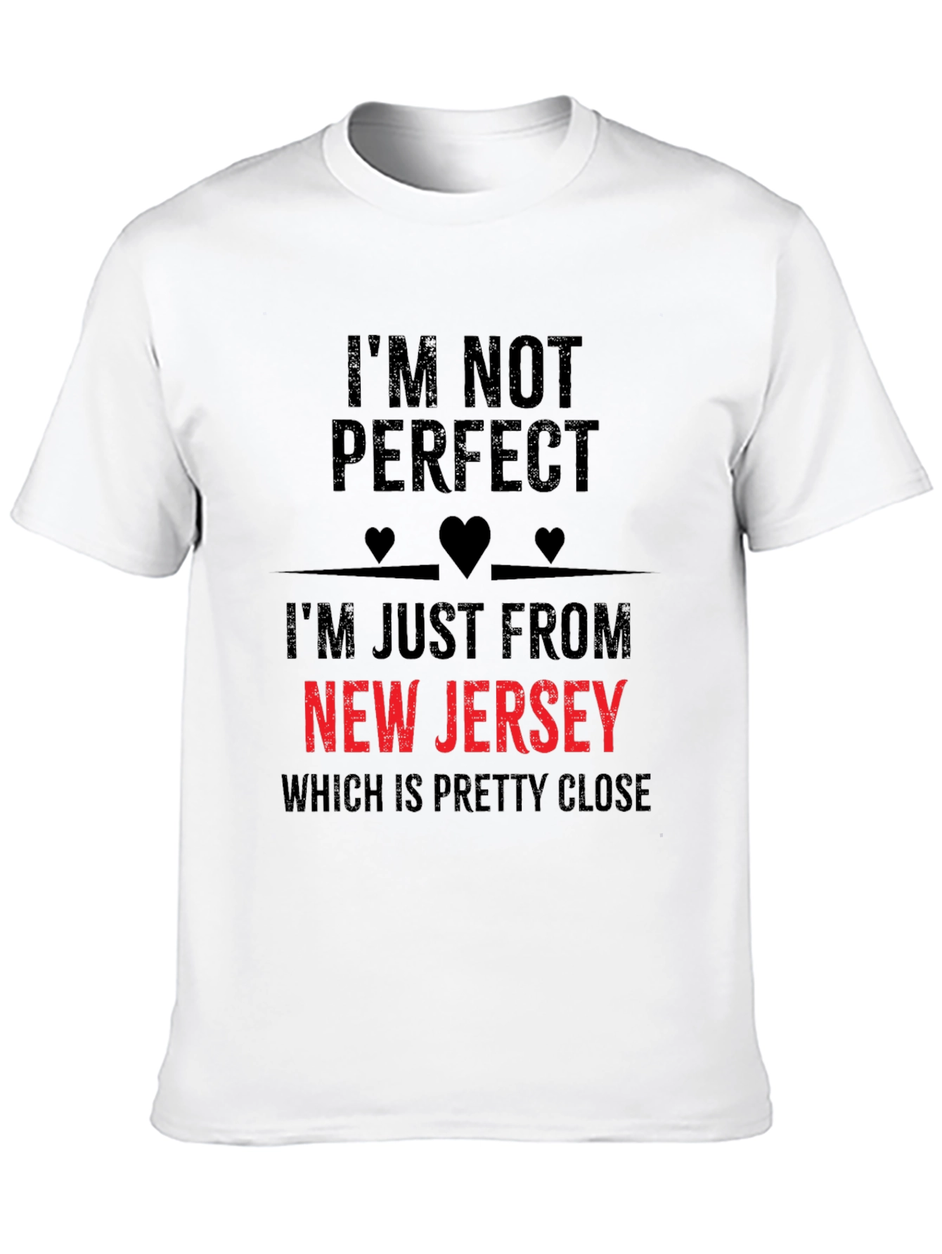 Black I'm Not Perfect New Jersey T-Shirt view 10