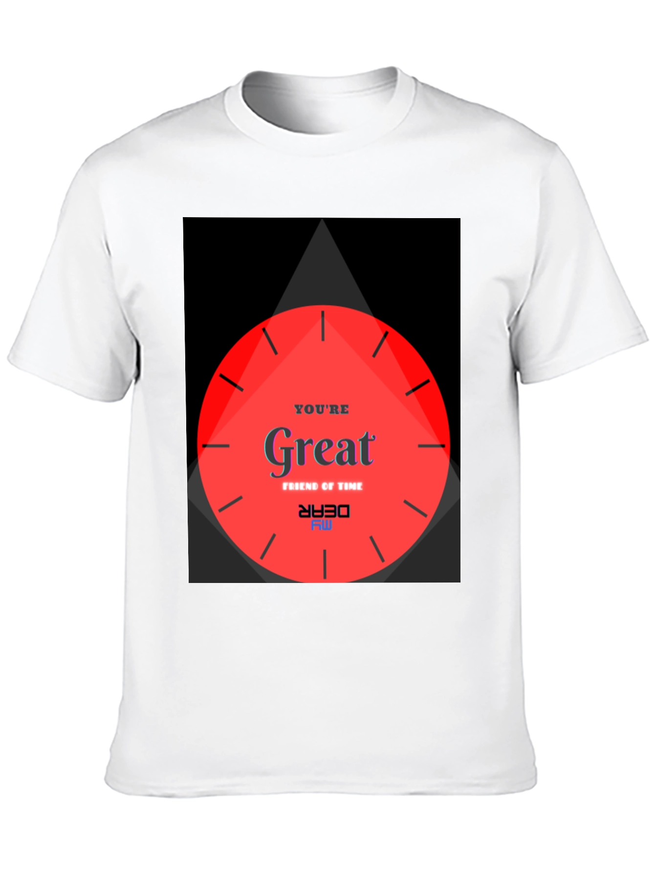 Black Unique Graphic Tee - Great Friend of Time Design view 10