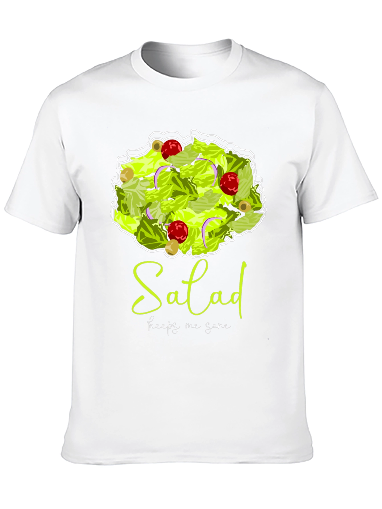Black Salad Keeps Me Sane Graphic T-Shirt view 10