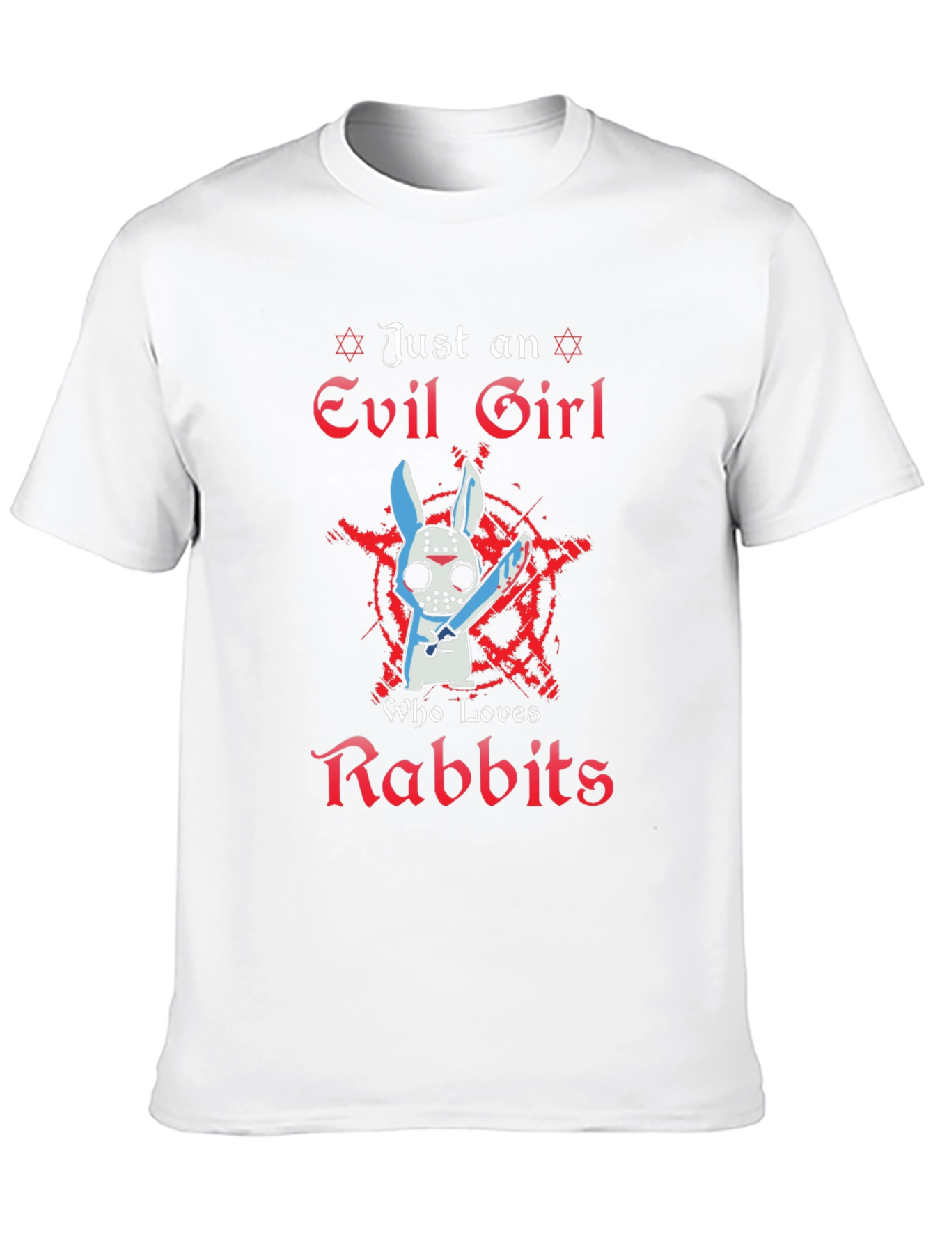 Black Evil Girl Rabbit T-Shirt view 10