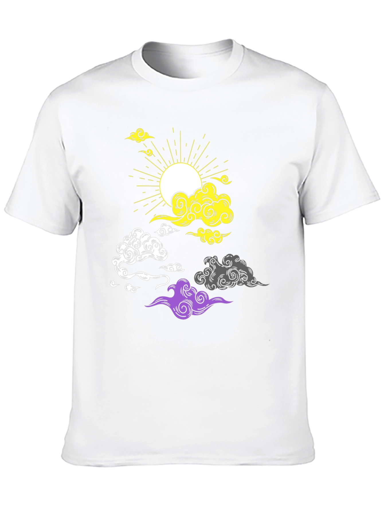 Black Nonbinary Pride Cloud T-Shirt view 10
