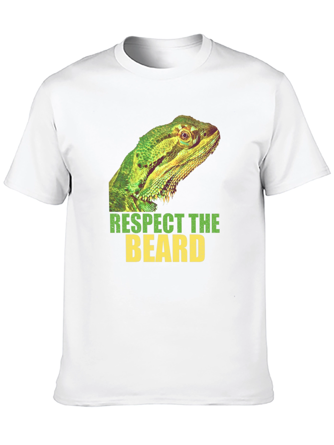 Black Respect The Beard Lizard Graphic T-Shirt view 10