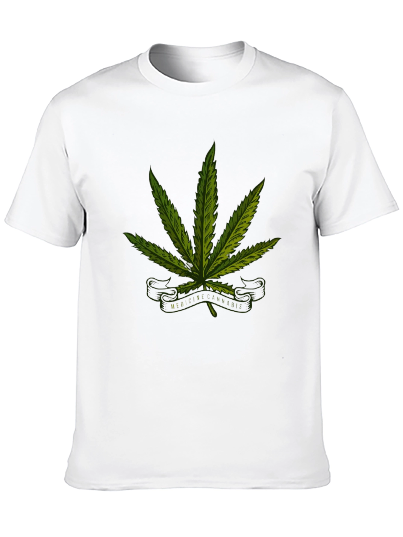 Black Cannabis Medicine Graphic Black T-Shirt view 10