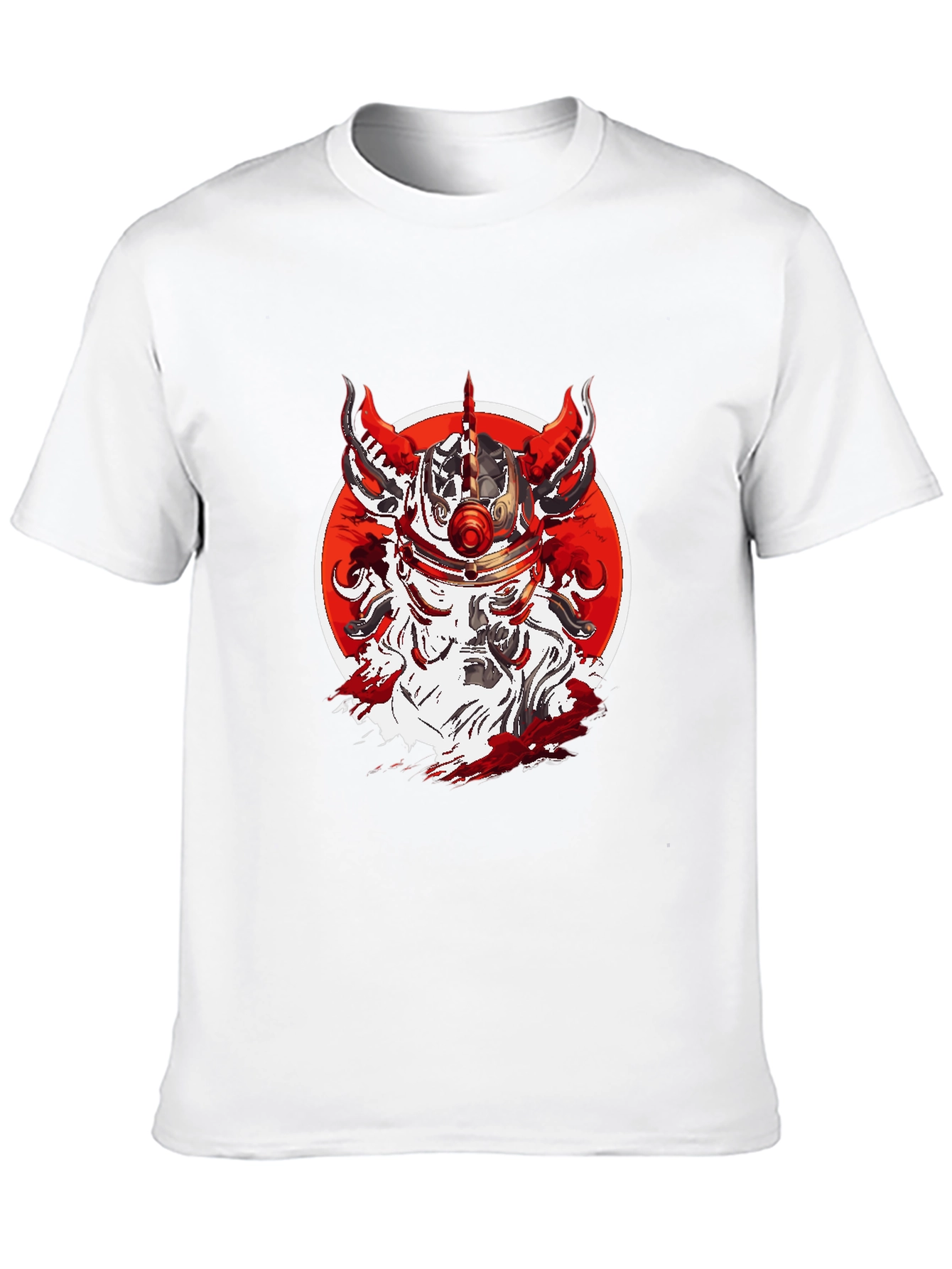 Black Red Horned Warrior T-Shirt view 10