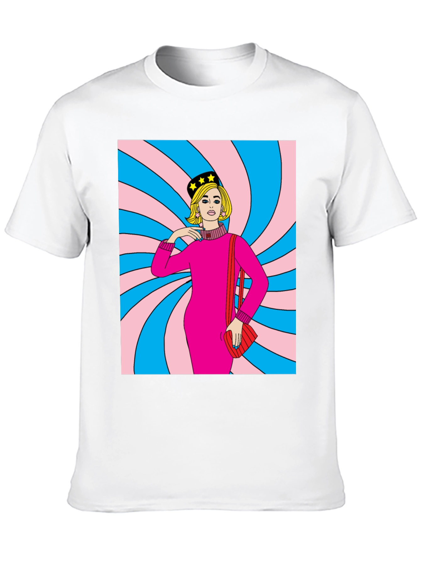 Retro Swirl Pop Art T-Shirt - 10