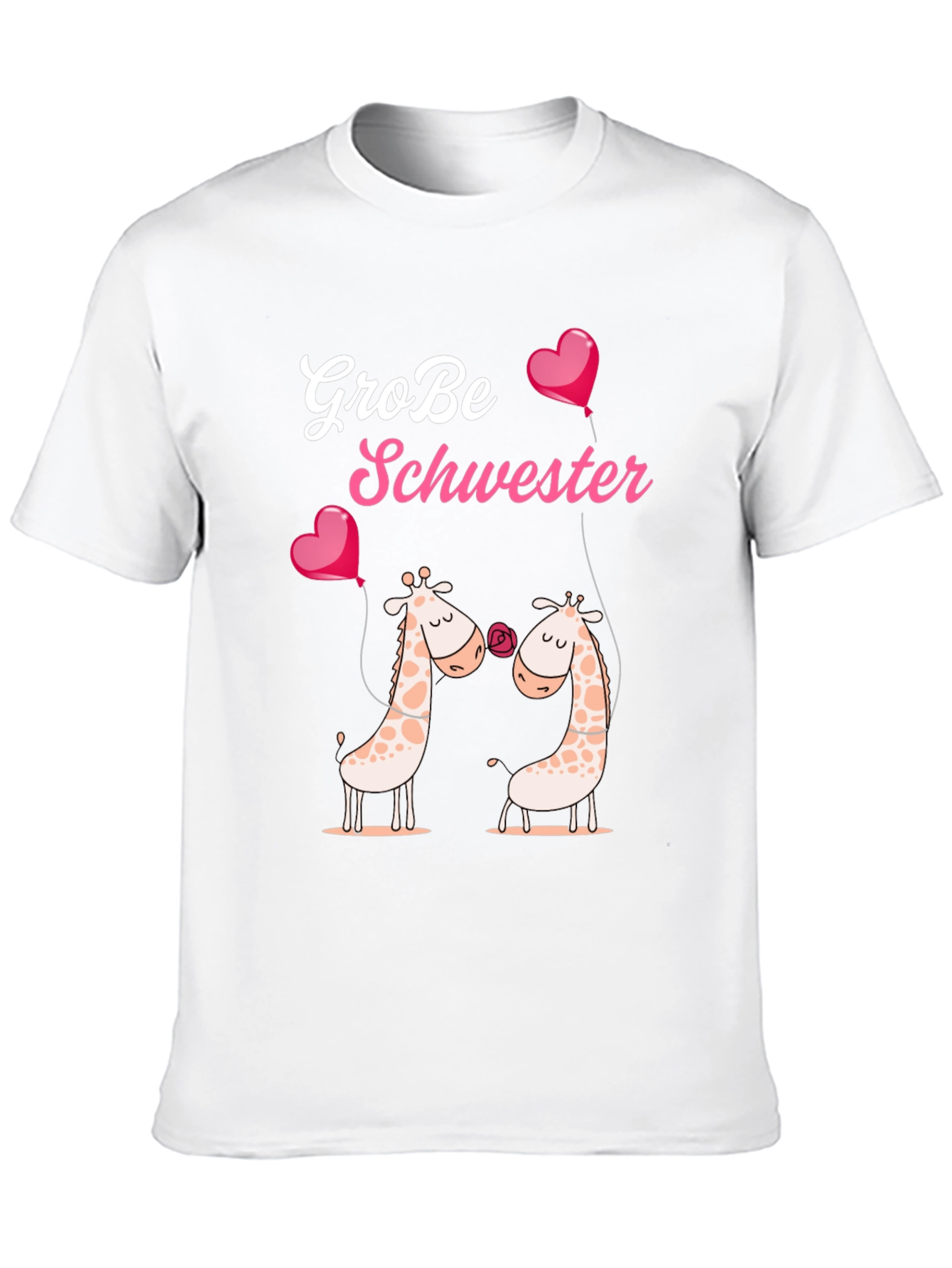 Black Große Schwester Giraffe T-Shirt view 10