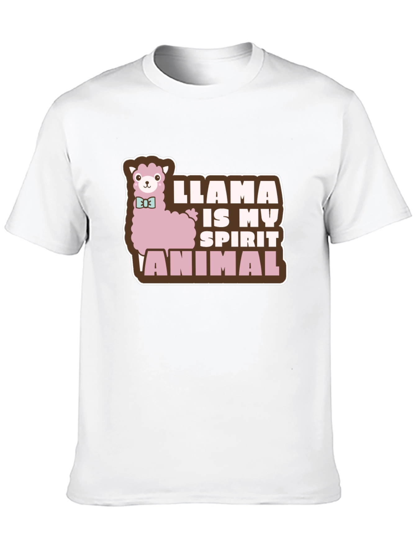 Black Llama is My Spirit Animal T-Shirt - Black Cotton Tee view 10