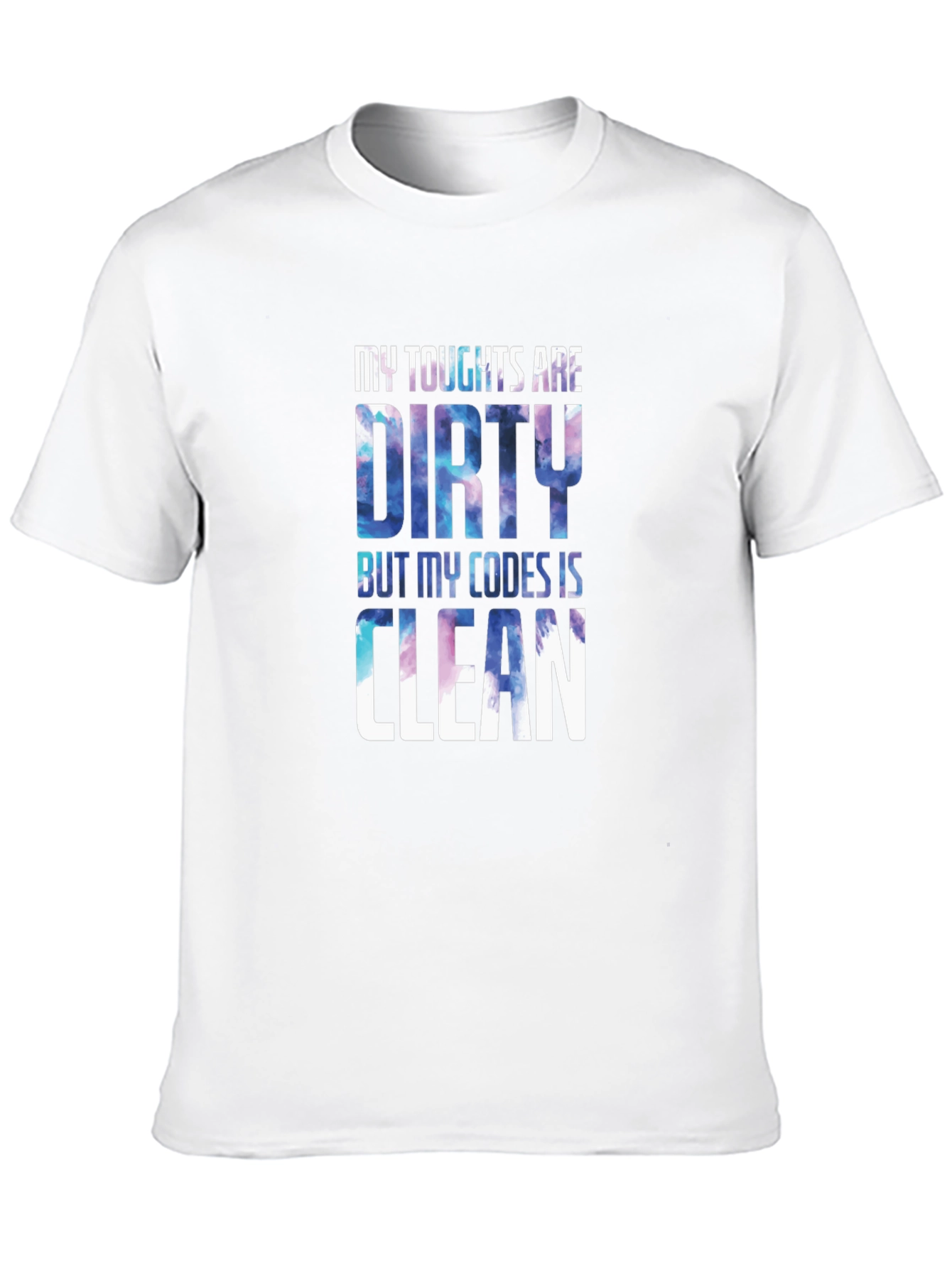 Black My Thoughts Are Dirty Code Clean Black T-Shirt view 10
