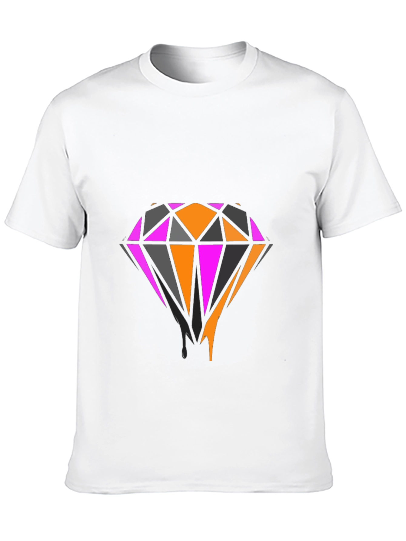 Black Bold Diamond Graphic Tee - Black view 10