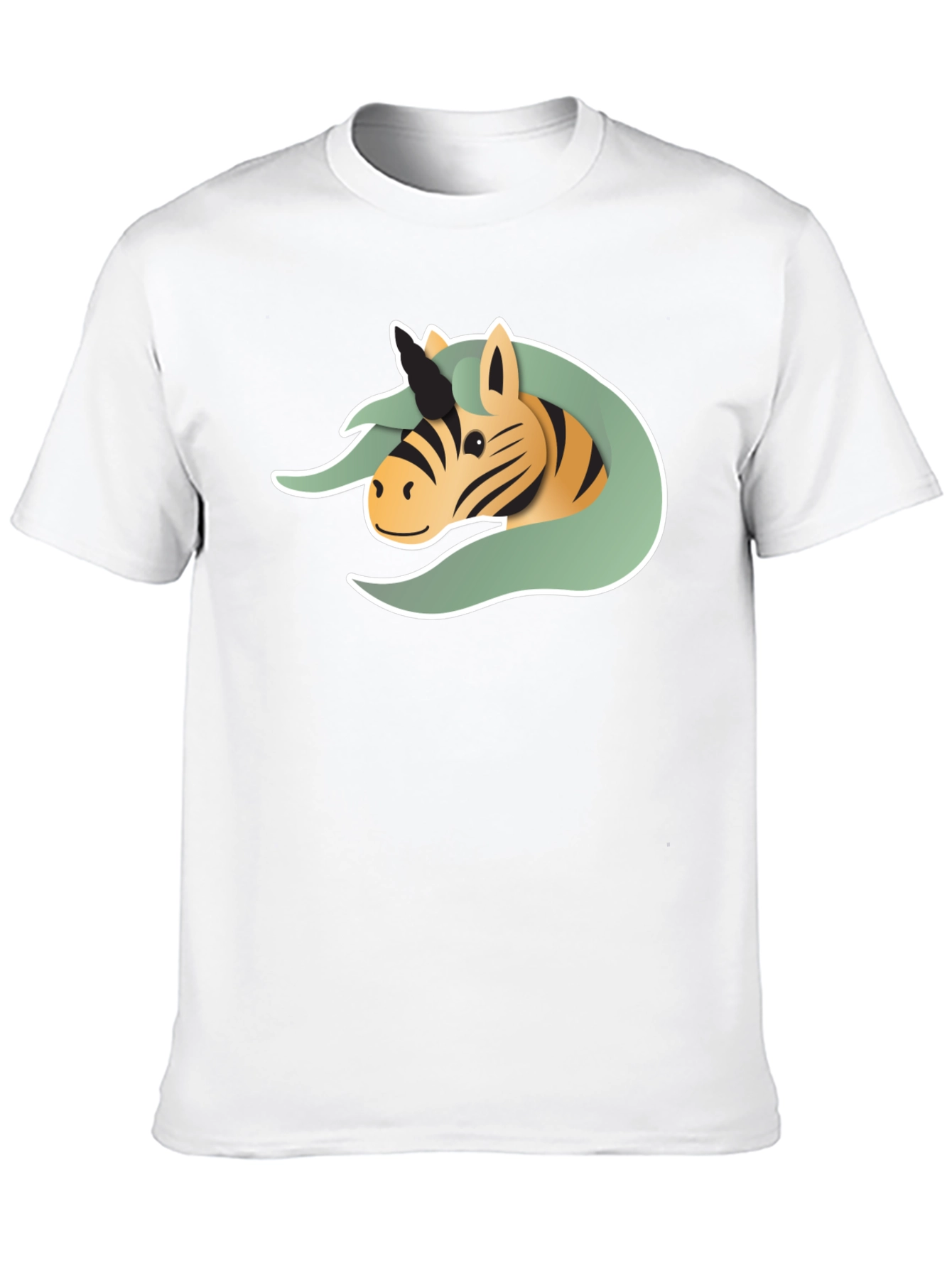 Black Unicorn Zebra Graphic Tee - Black Cotton T-Shirt view 10