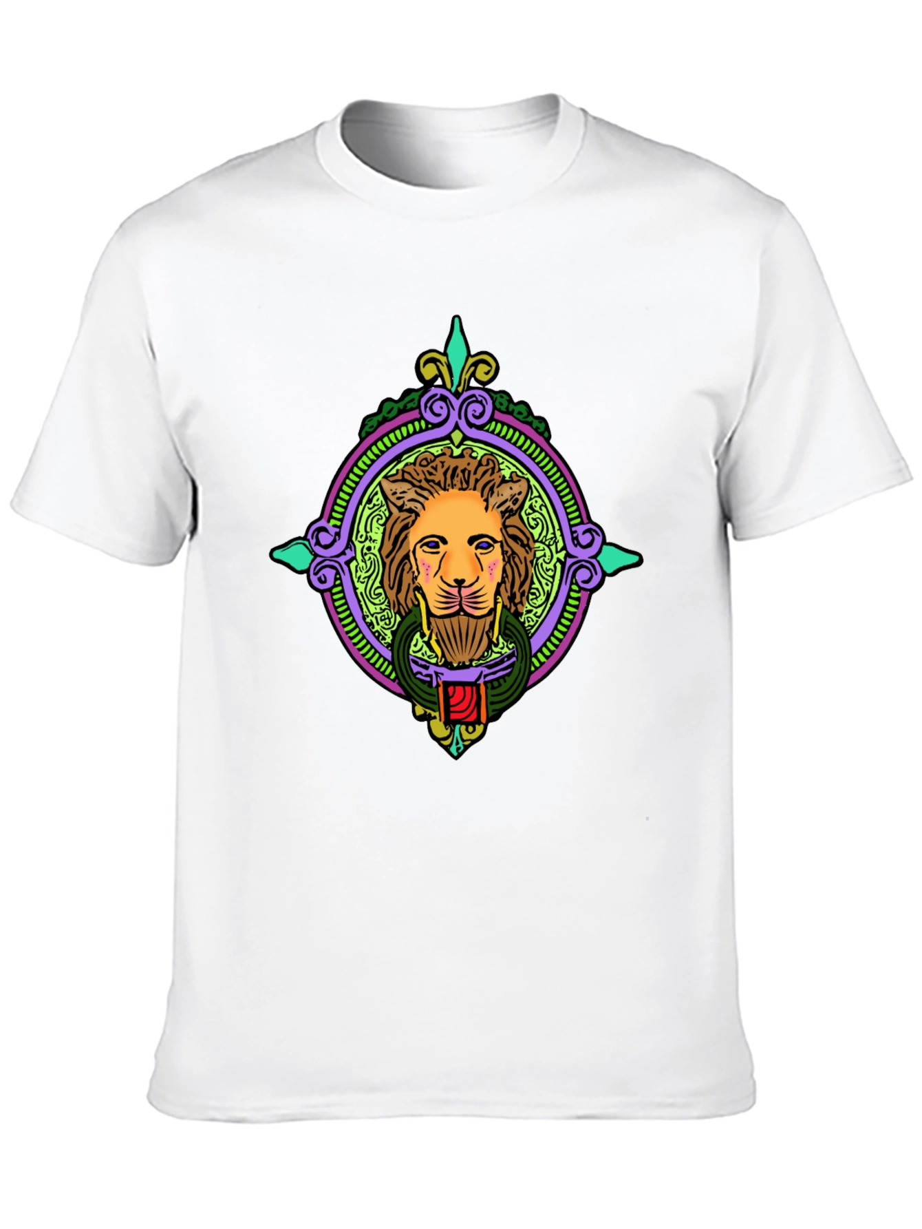 Black Lion Door Knocker Graphic Tee - Bold Style view 10