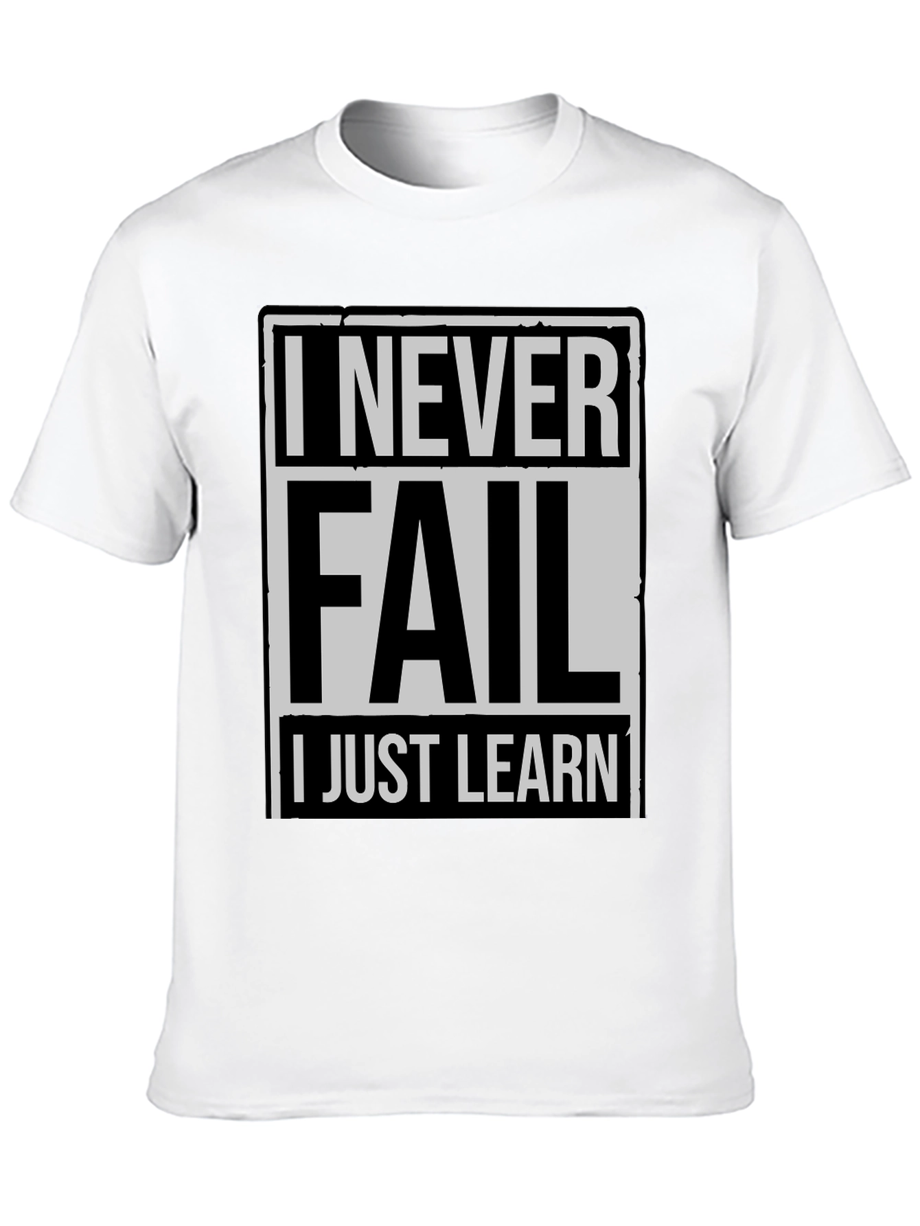 Black Never Fail, I Just Learn Men's T-Shirt view 10