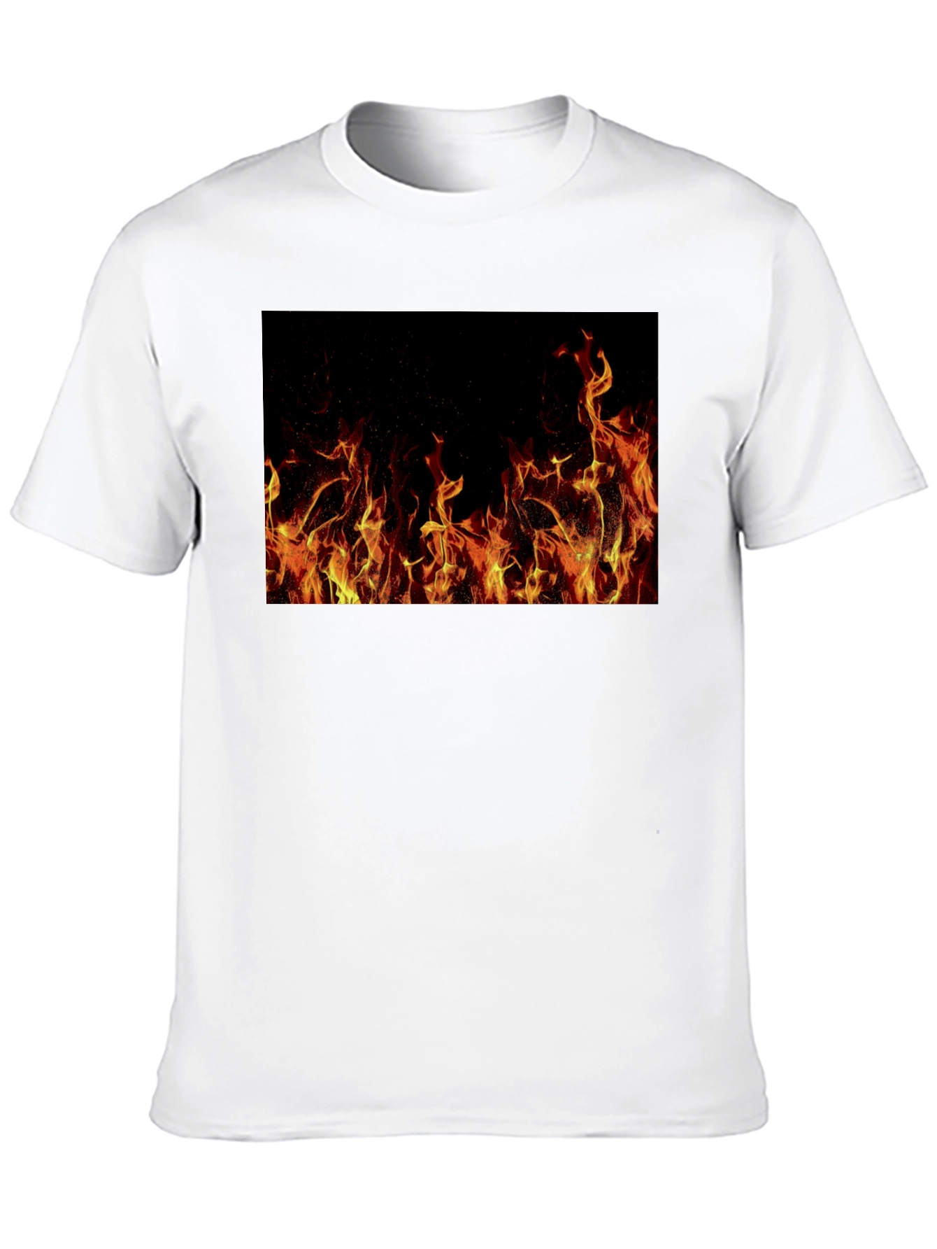 Black Inferno T-Shirt: Bold Fire Design view 10