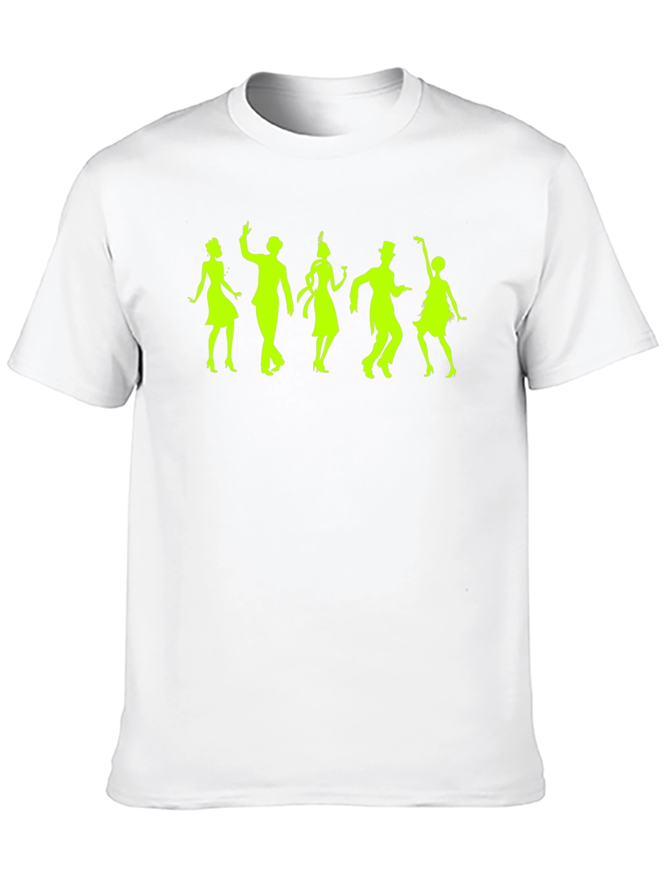 Black Retro Dance T-Shirt - Vintage Silhouette Design view 10