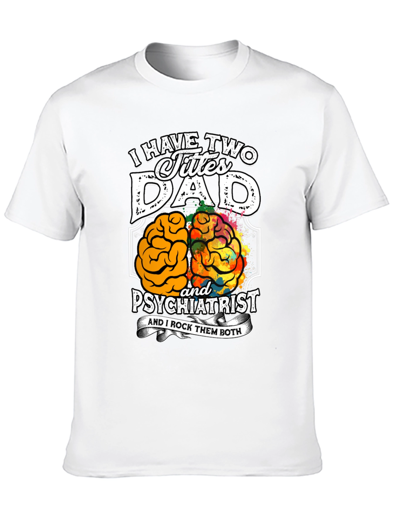 Black Dad Psychiatrist Graphic T-Shirt view 10