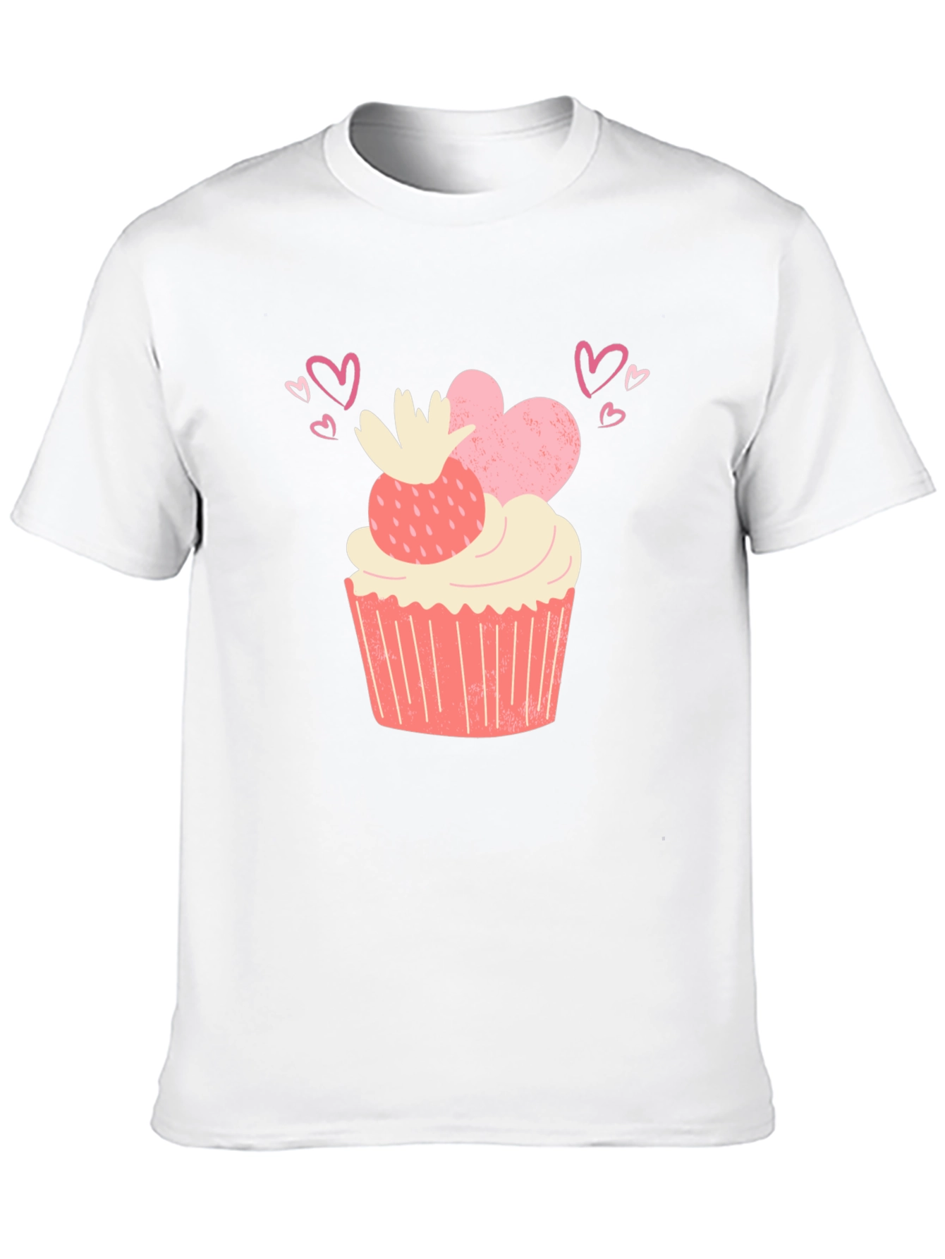 Black Sweet Treat Tee - Cupcake & Hearts Graphic T-Shirt view 10