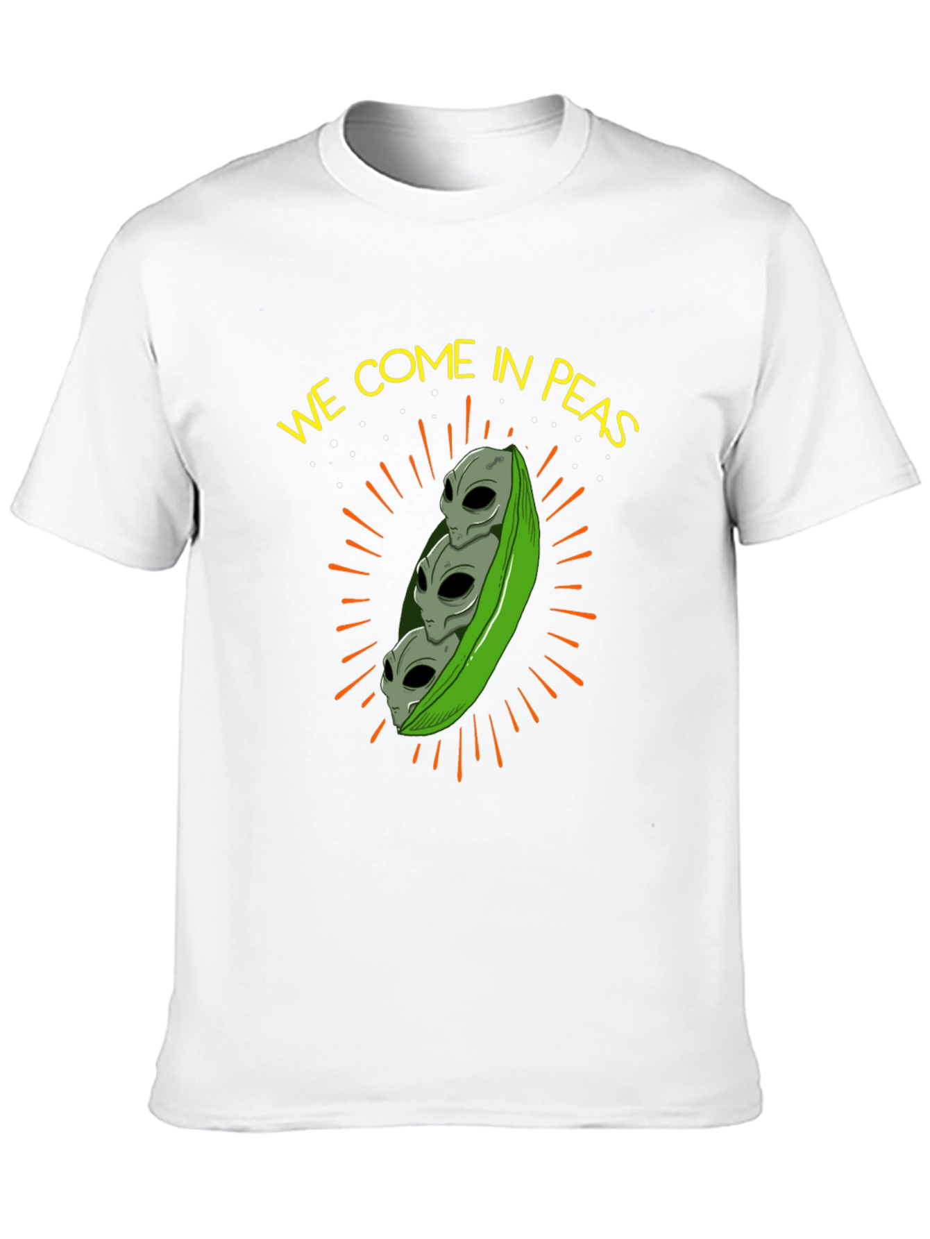 Black We Come In Peas Alien T-Shirt view 10