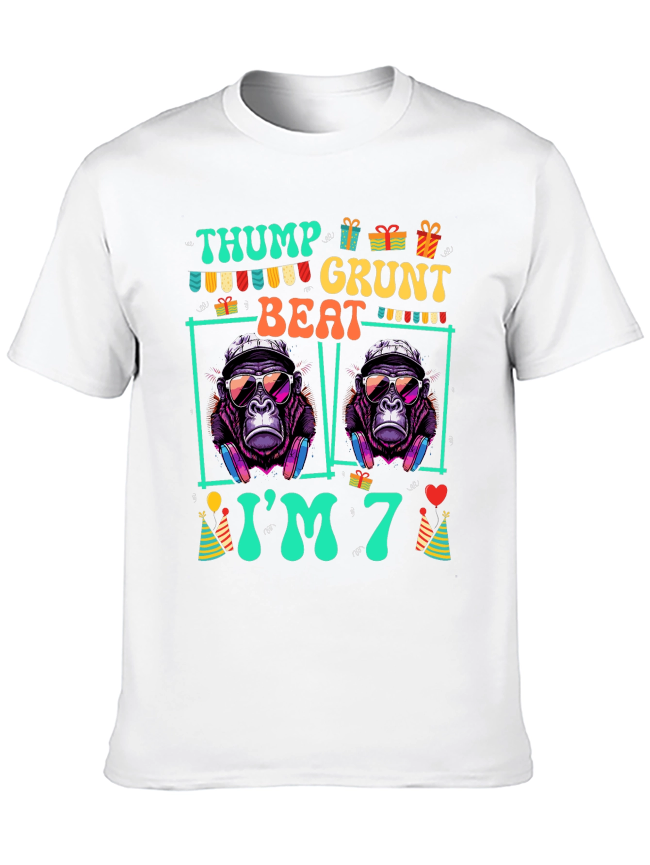 Black Thump Grunt Beat I'm 7 T-Shirt view 10