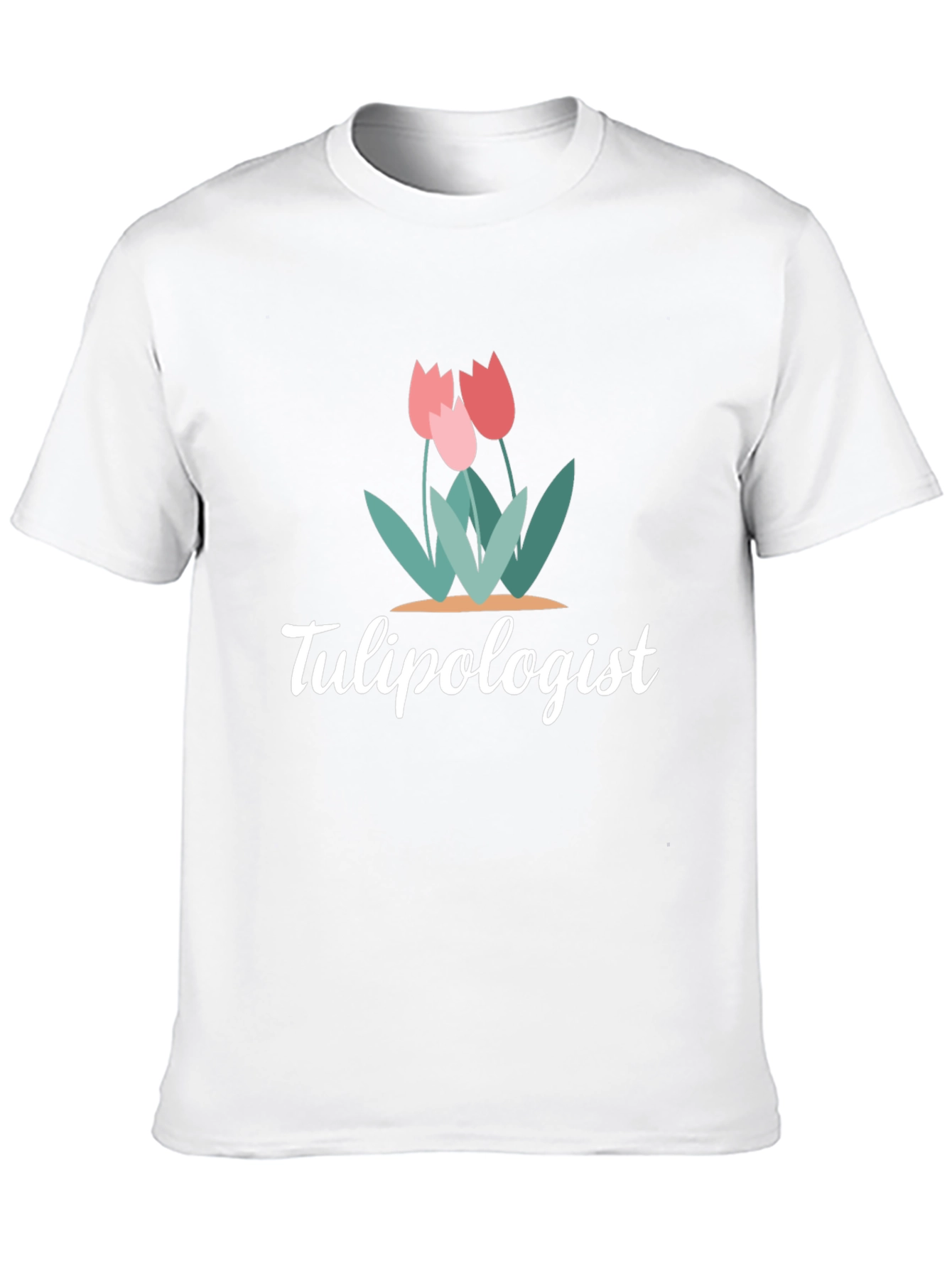 Black Tulipologist Graphic T-Shirt, Floral Design view 10