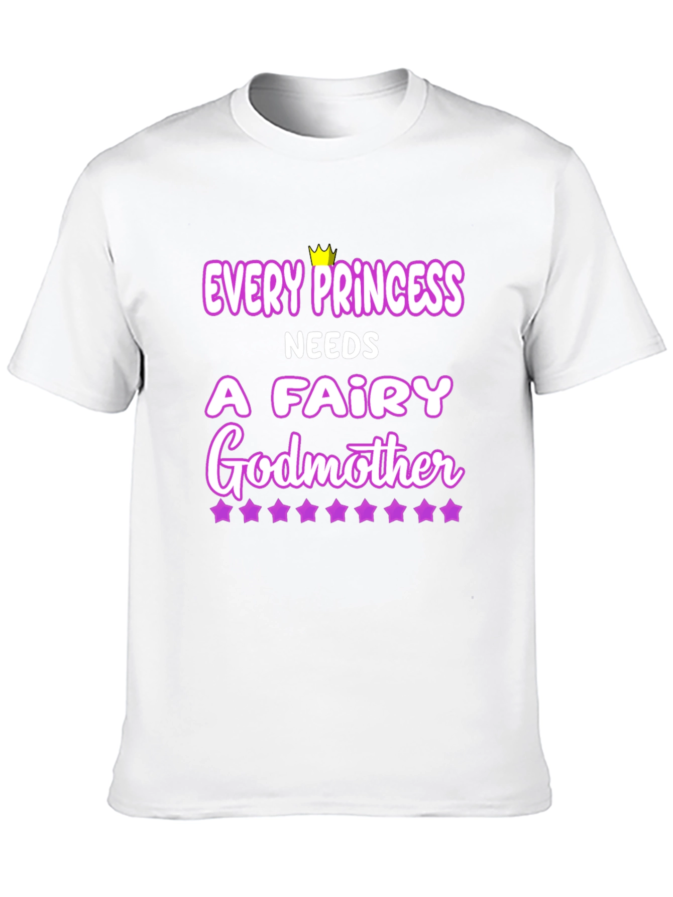 Black Every Princess Needs a Fairy Godmother Black T-Shirt view 10
