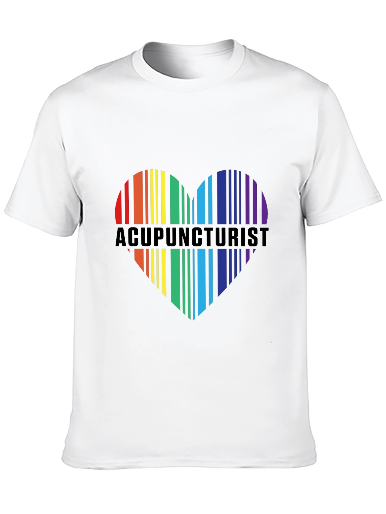 Black Acupuncturist Rainbow Heart T-Shirt view 10