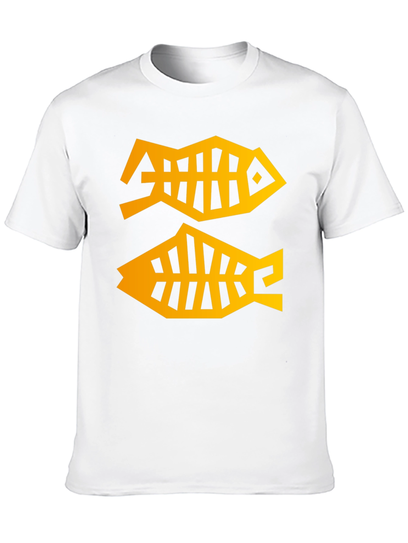 Abstract Fish T-Shirt - Black Graphic Tee - 10