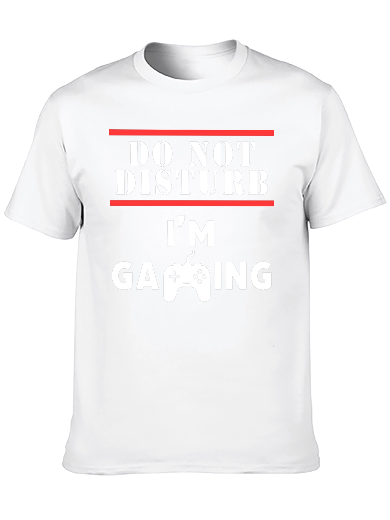 Black Do Not Disturb I'm Gaming T-Shirt view 10