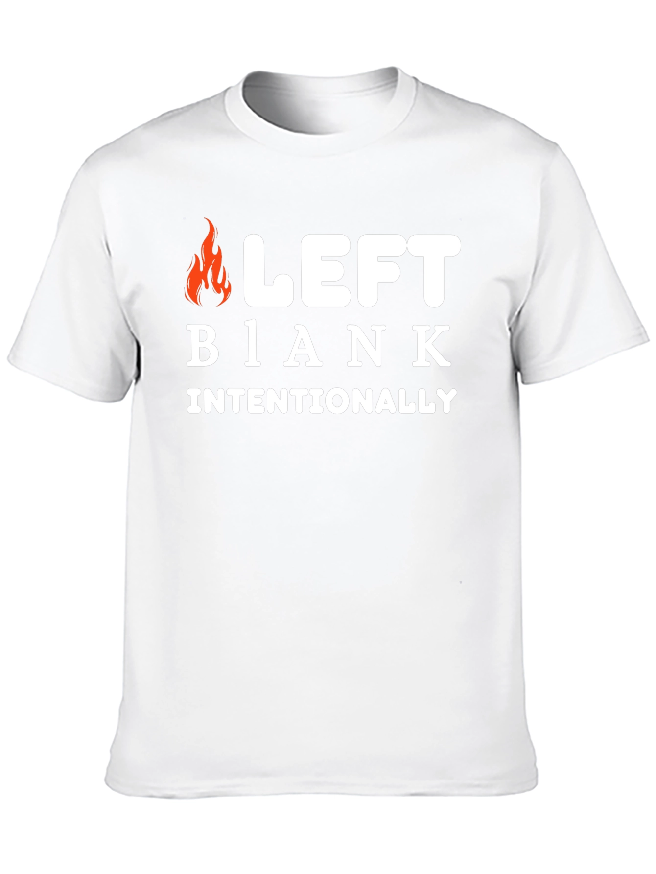 Black Funny Left Blank Intentionally Graphic T-Shirt view 10