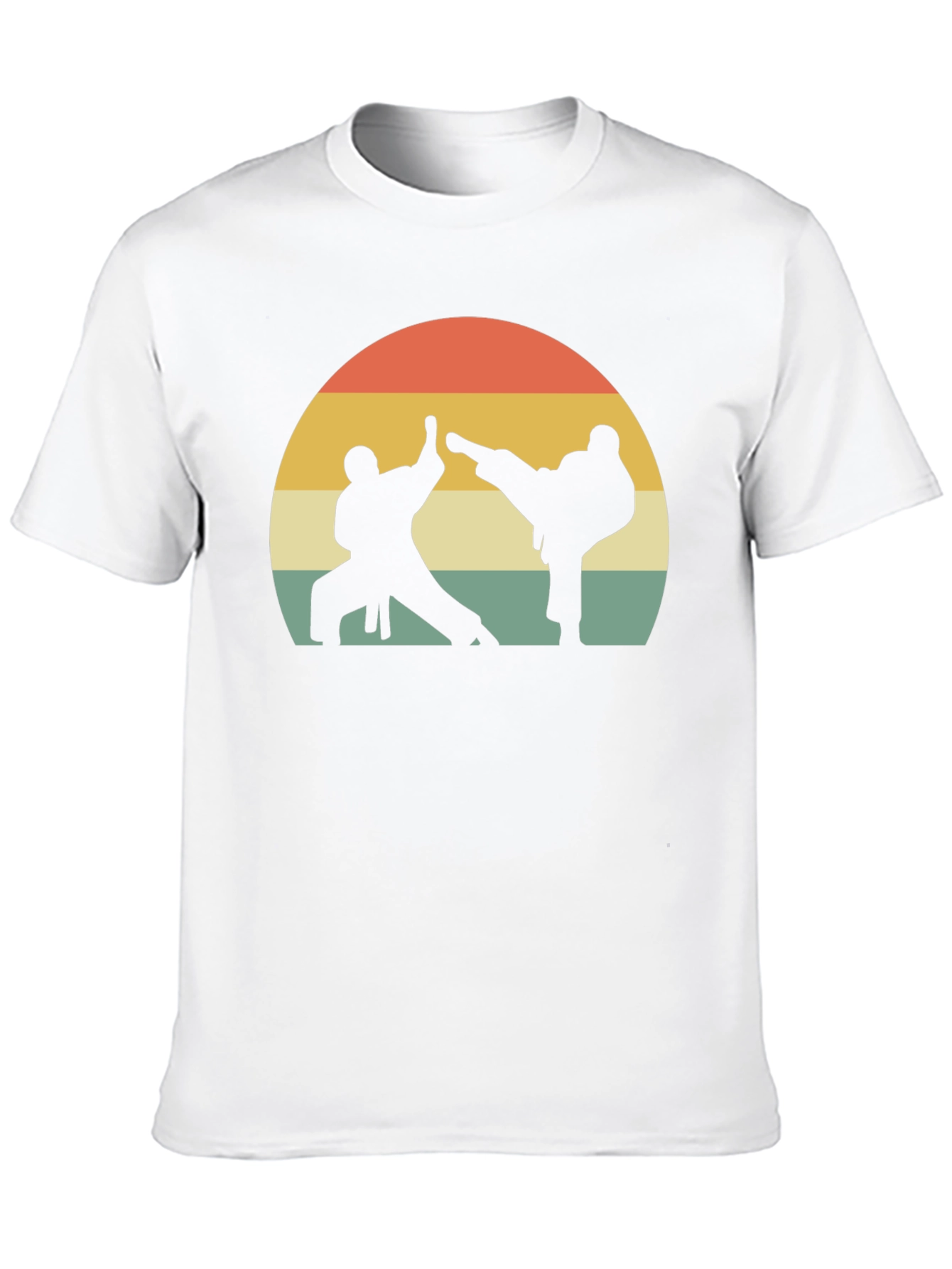 Black Karate Silhouette Graphic Tee view 10