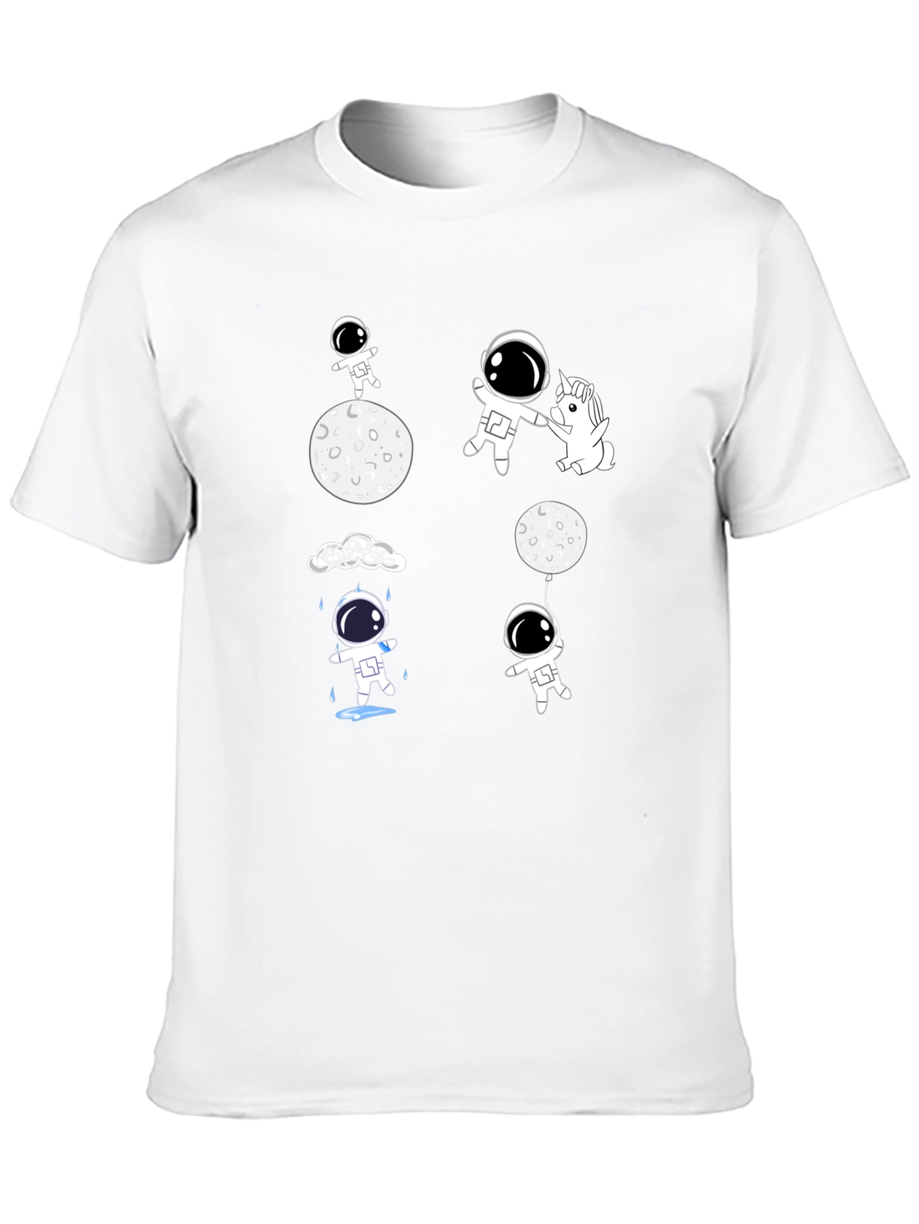 Black Astronaut & Unicorn Graphic Tee - Space Adventures view 10