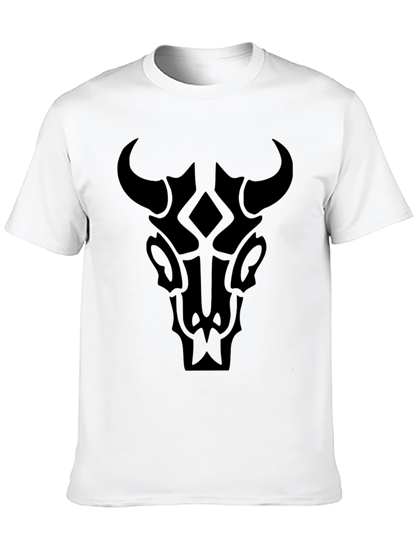 Black Tribal Bull Graphic T-Shirt - Modern Stylish Tee view 10