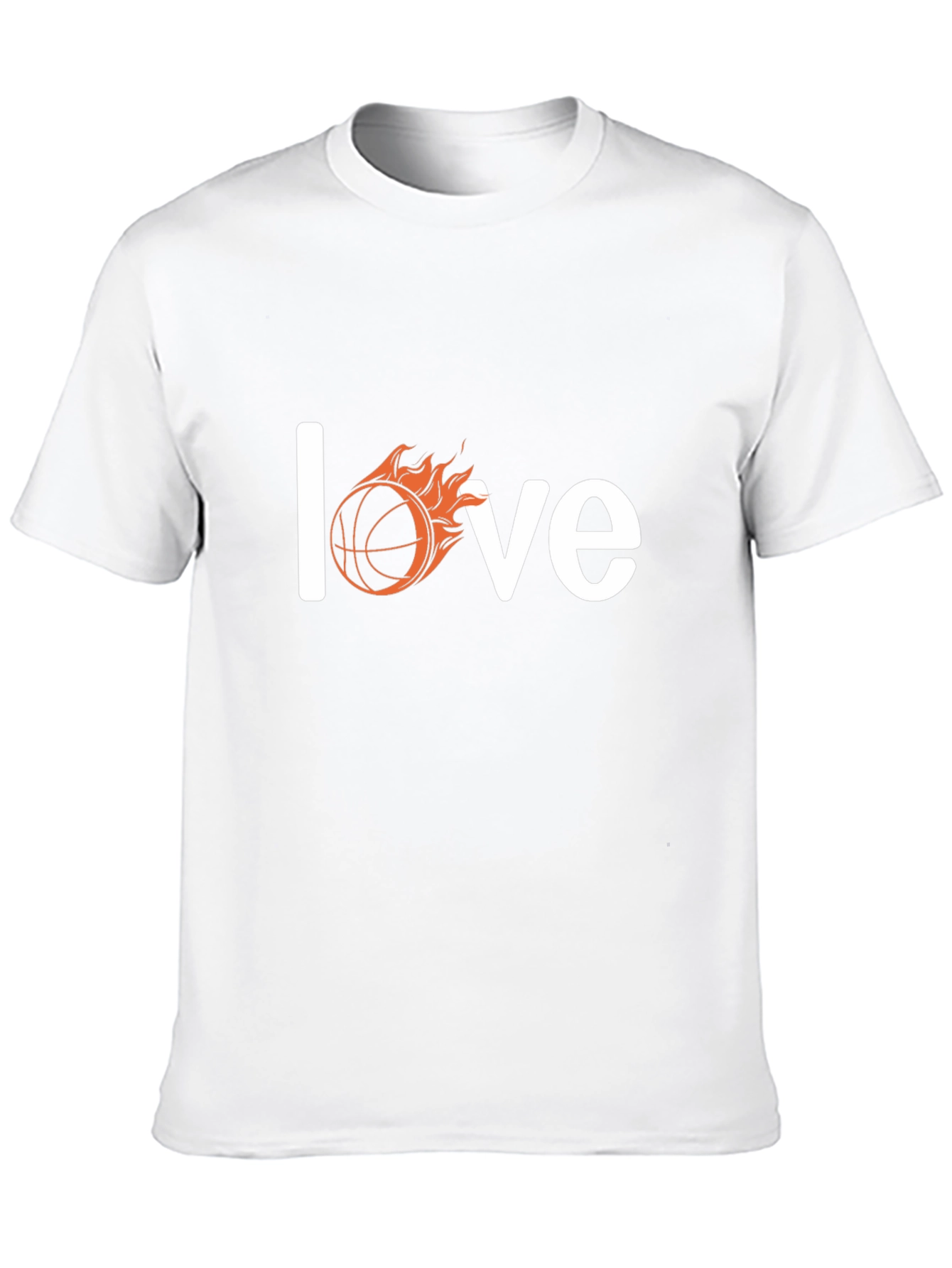 Black Fiery Basketball Love T-Shirt - Black view 10