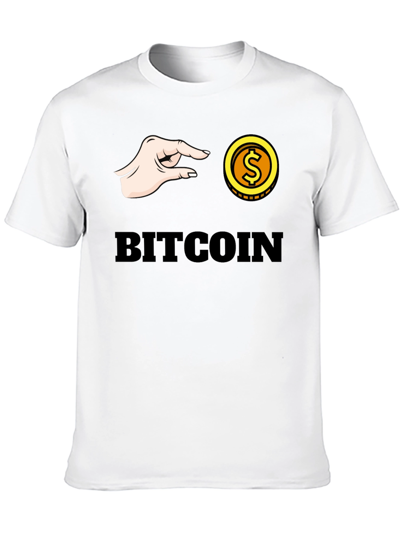 Black Bitcoin Pinch T-Shirt - Crypto Graphic Tee view 10