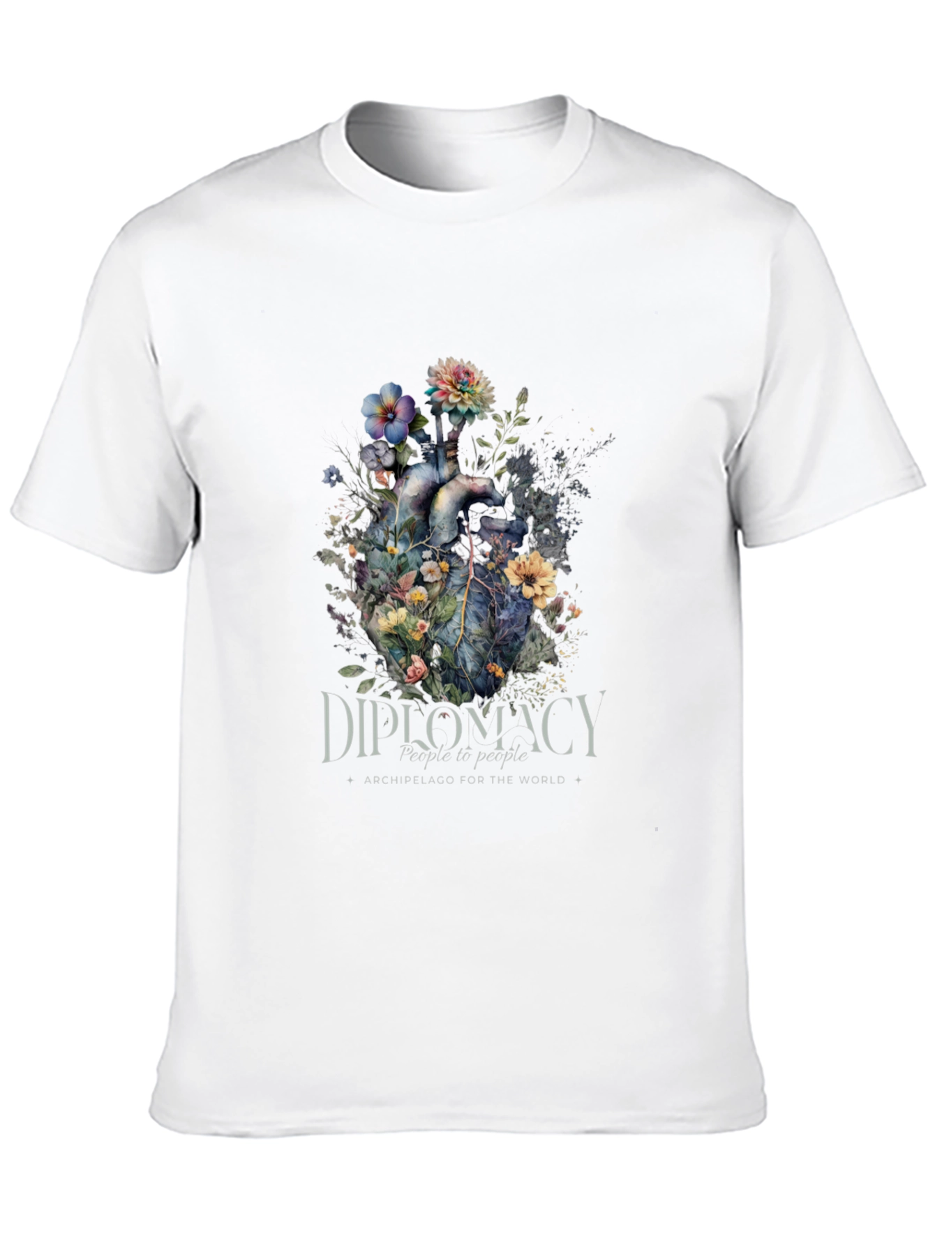 Black Floral Heart Diplomacy T-Shirt view 10