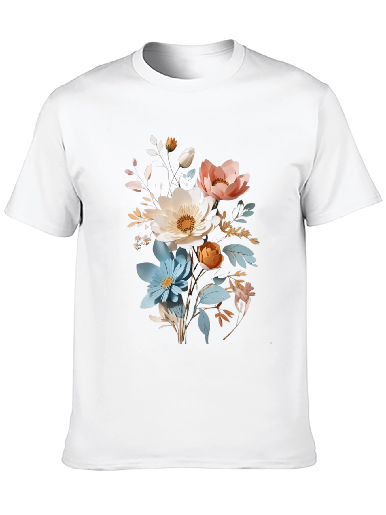 Black Floral Print Black T-Shirt view 10