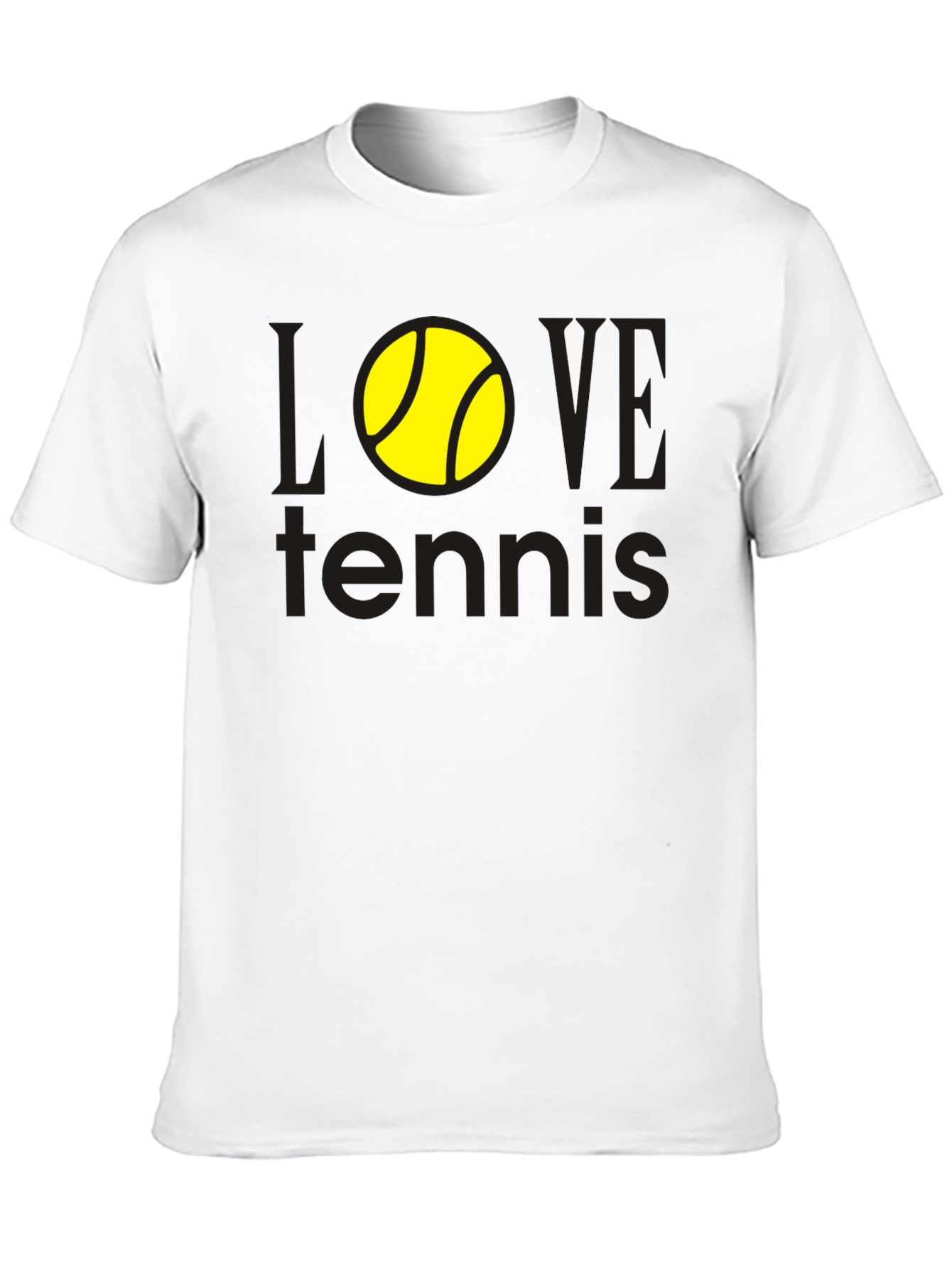 Black Love Tennis Graphic Tee - Black Cotton Shirt view 10