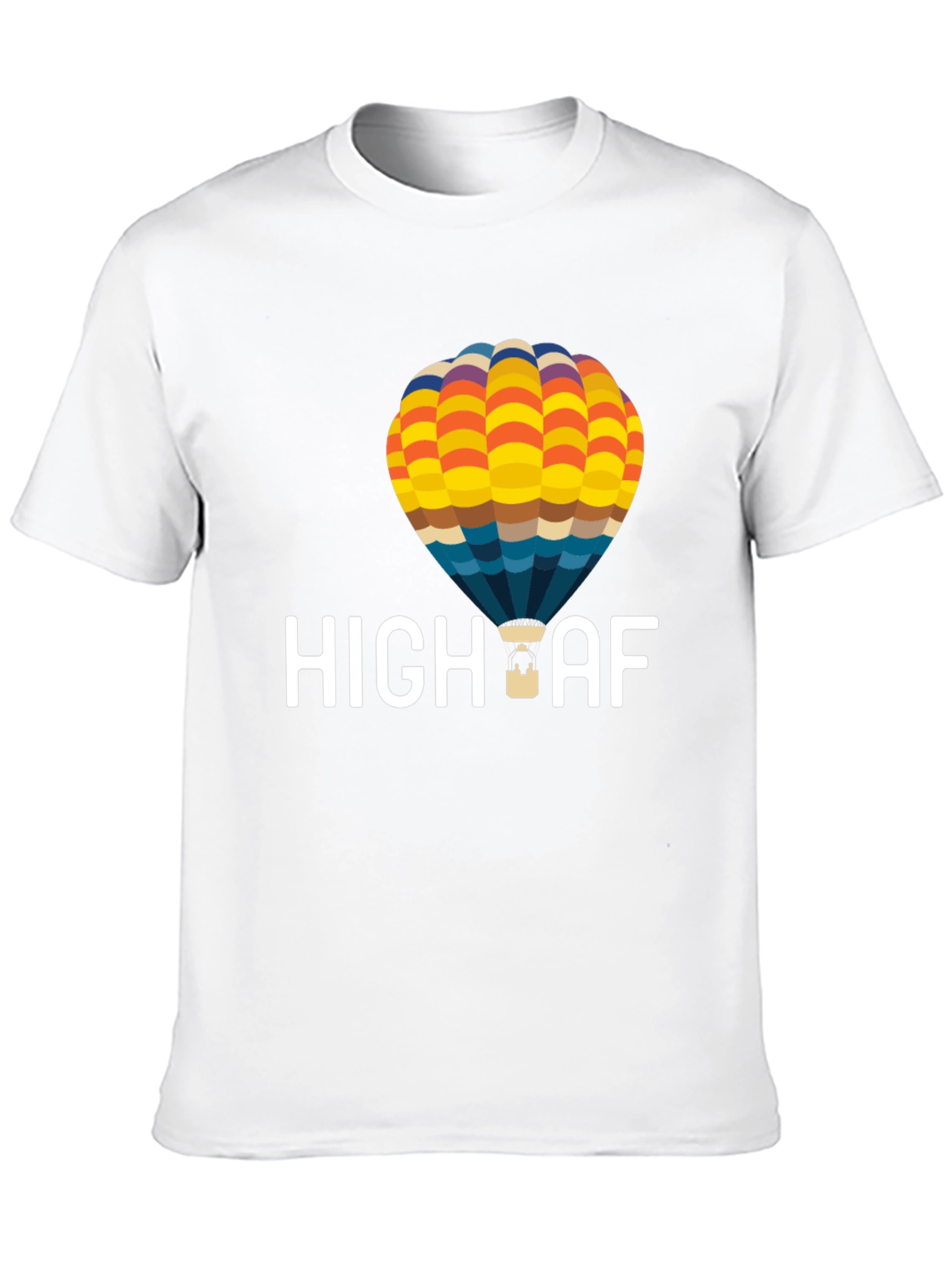 Black High AF Hot Air Balloon T-Shirt - Black view 10