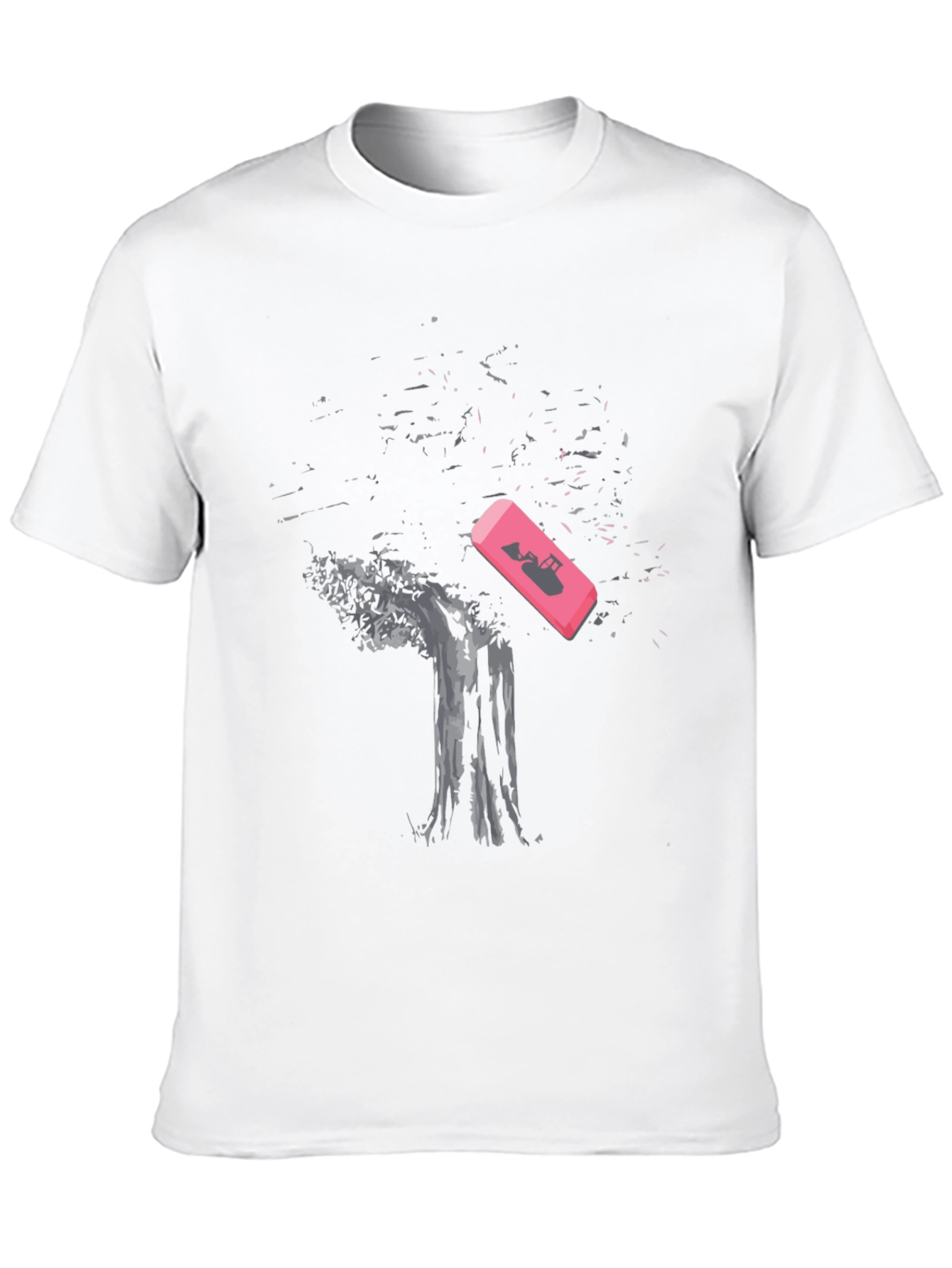 Black Eraser Tree Graphic Tee view 10