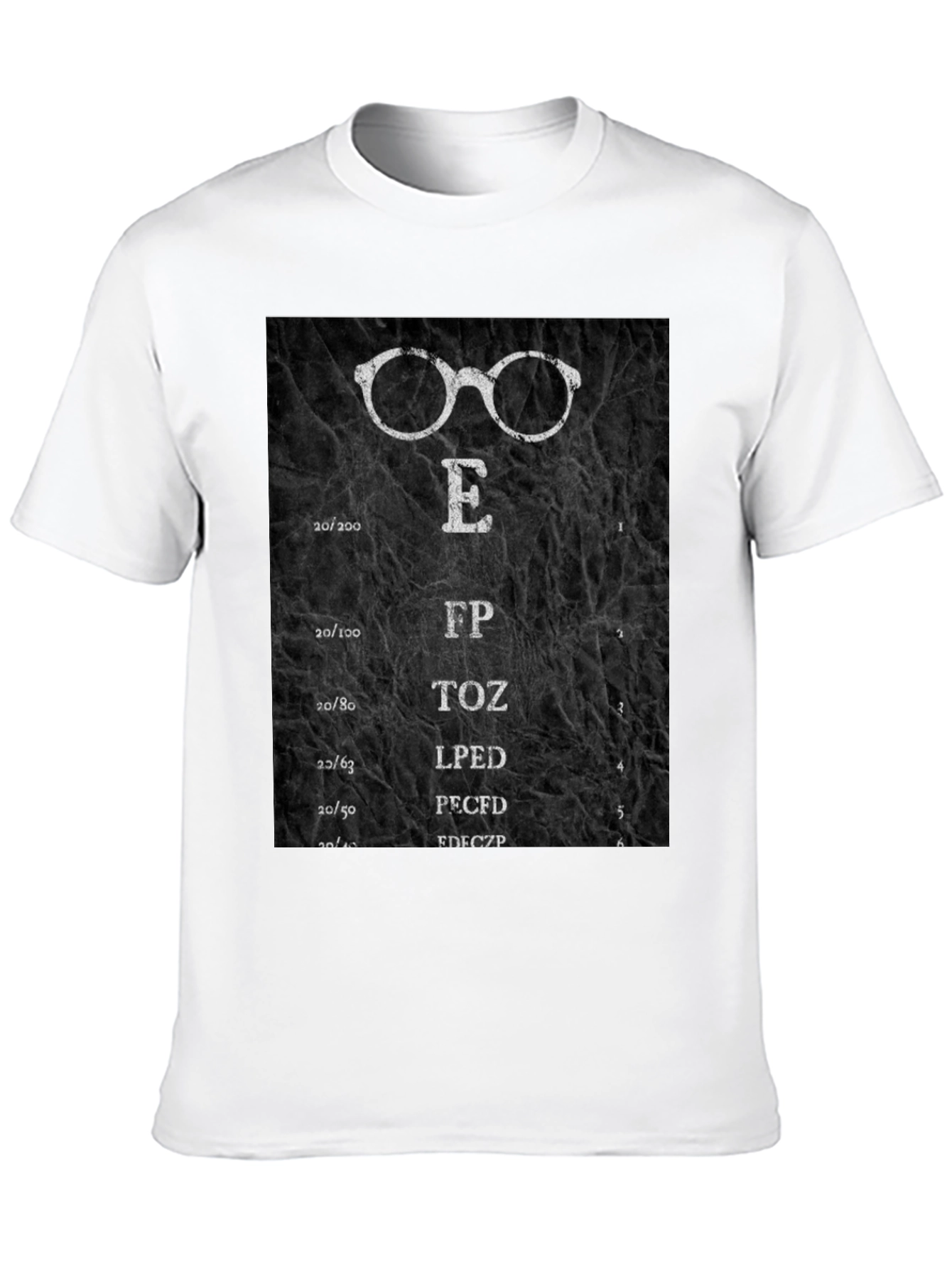 Black Eye Chart T-Shirt - Funny Optometry Tee view 10