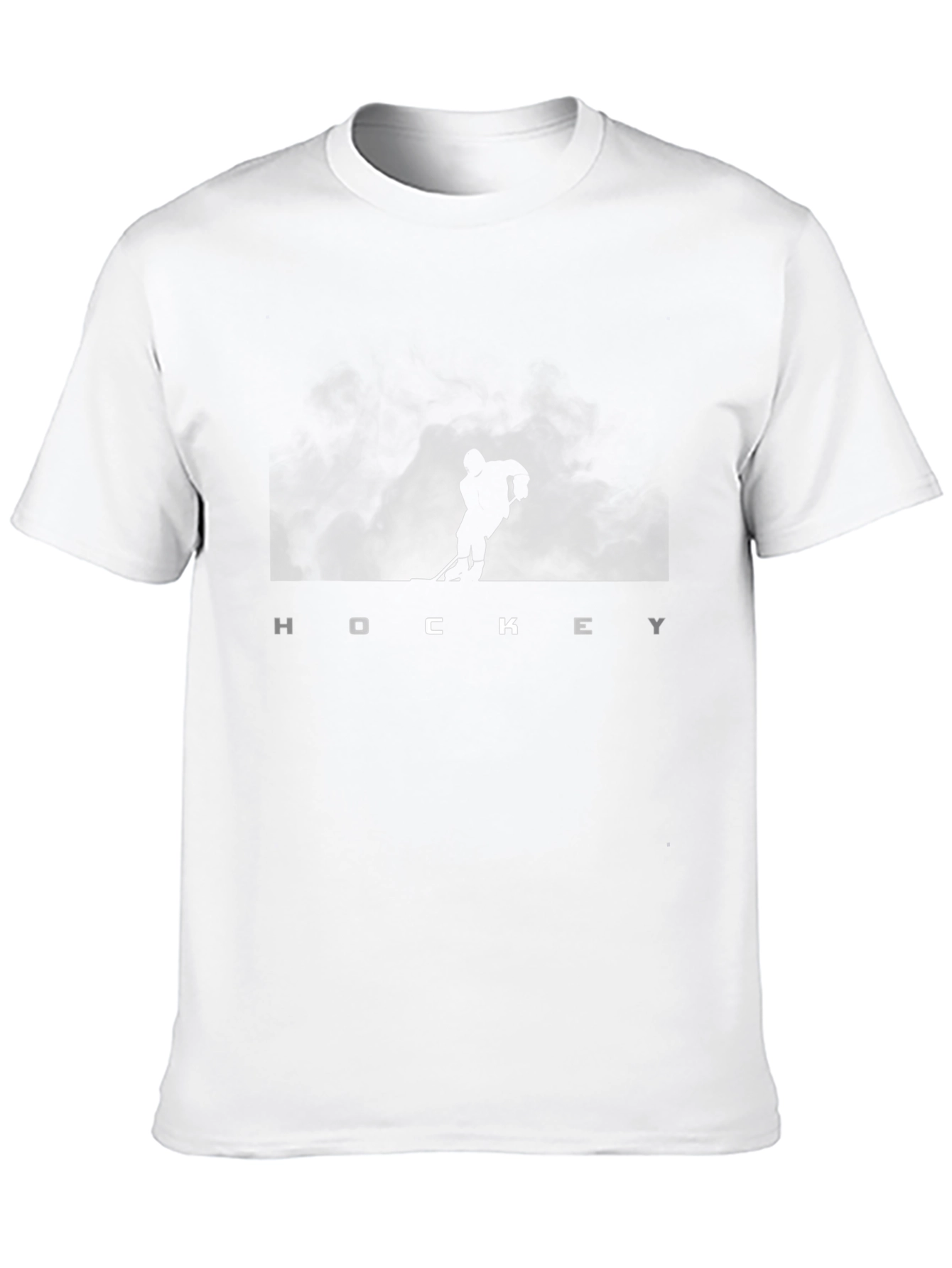 Black Hockey Player Graphic T-Shirt - Black Cotton Tee view 10