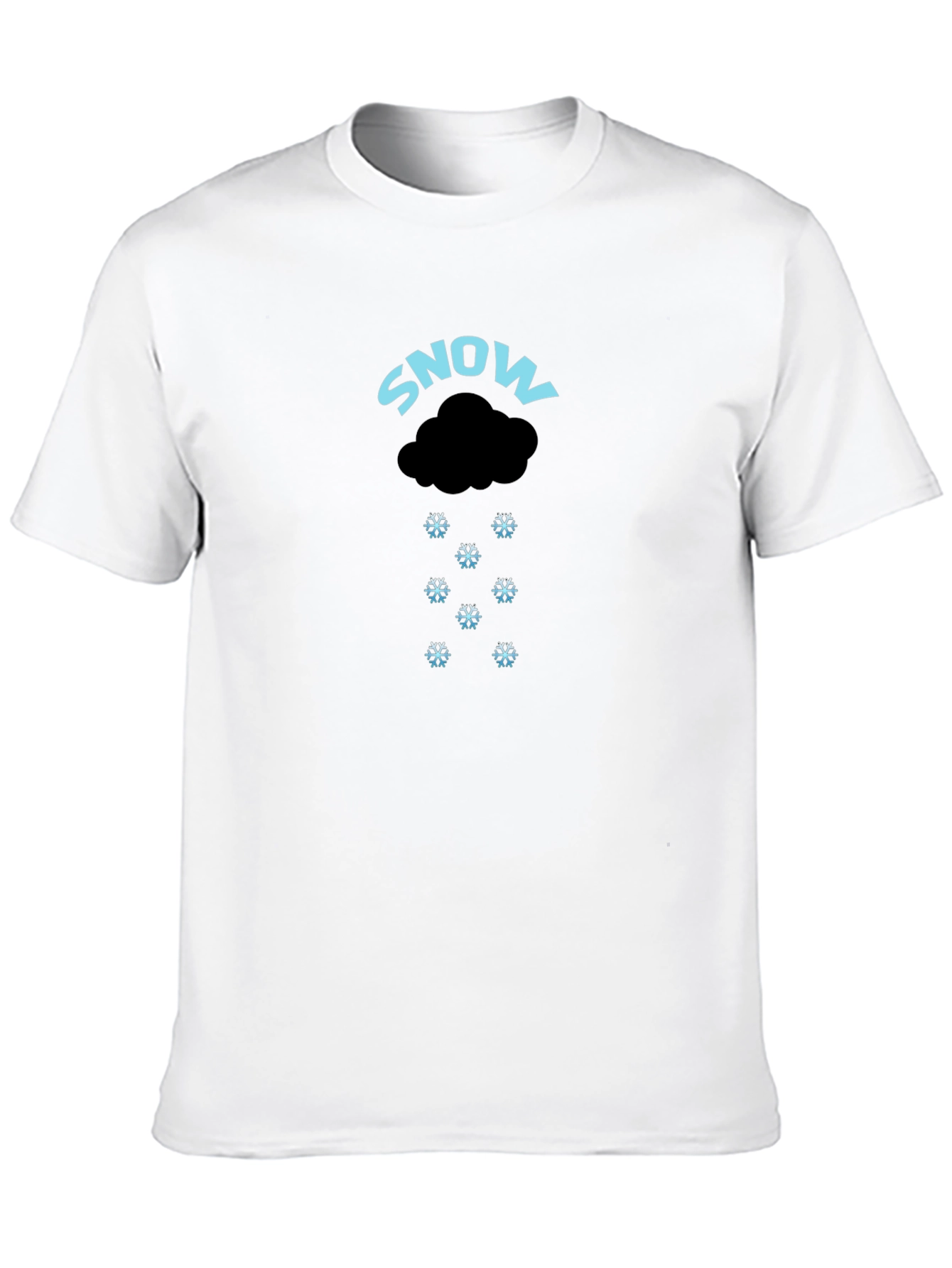 Black Snowy Weather Black Graphic Tee view 10