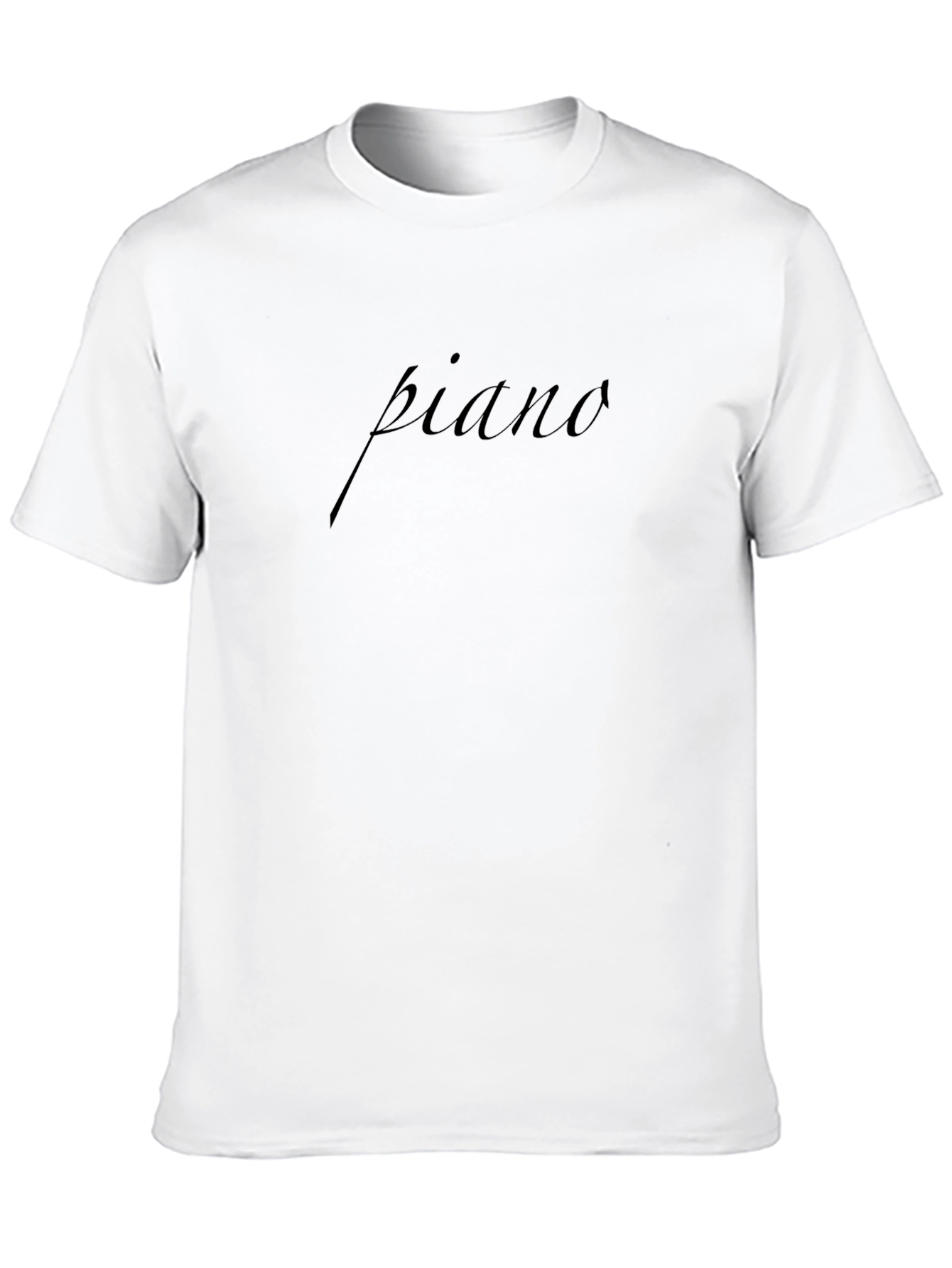 Black Piano Graphic Tee - Stylish Black Cotton T-Shirt view 10