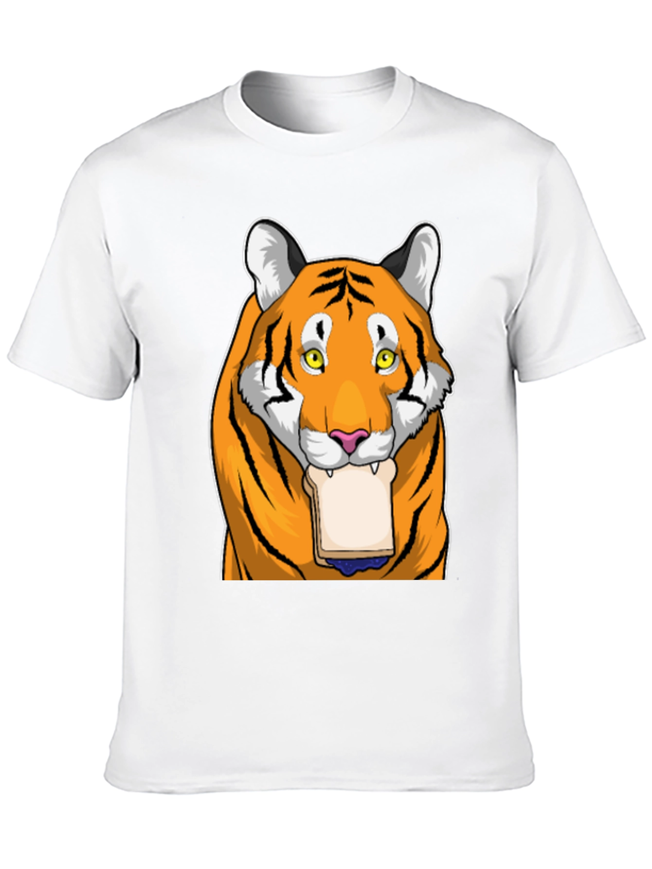 Black Tiger Eating Bread T-Shirt view 10