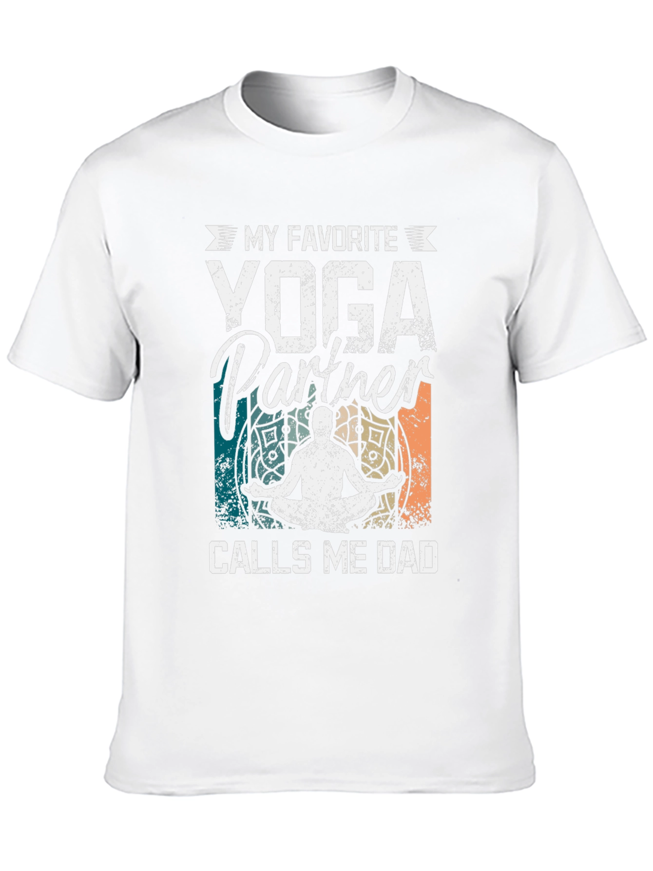 Black Yoga Partner Dad T-Shirt view 10